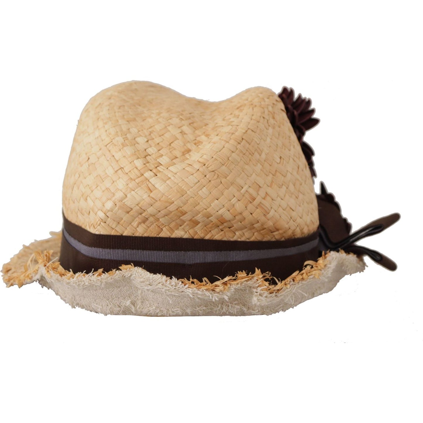 Dolce & Gabbana Chic Floral Bucket Hat in Sunshine Yellow Dolce & Gabbana Tan