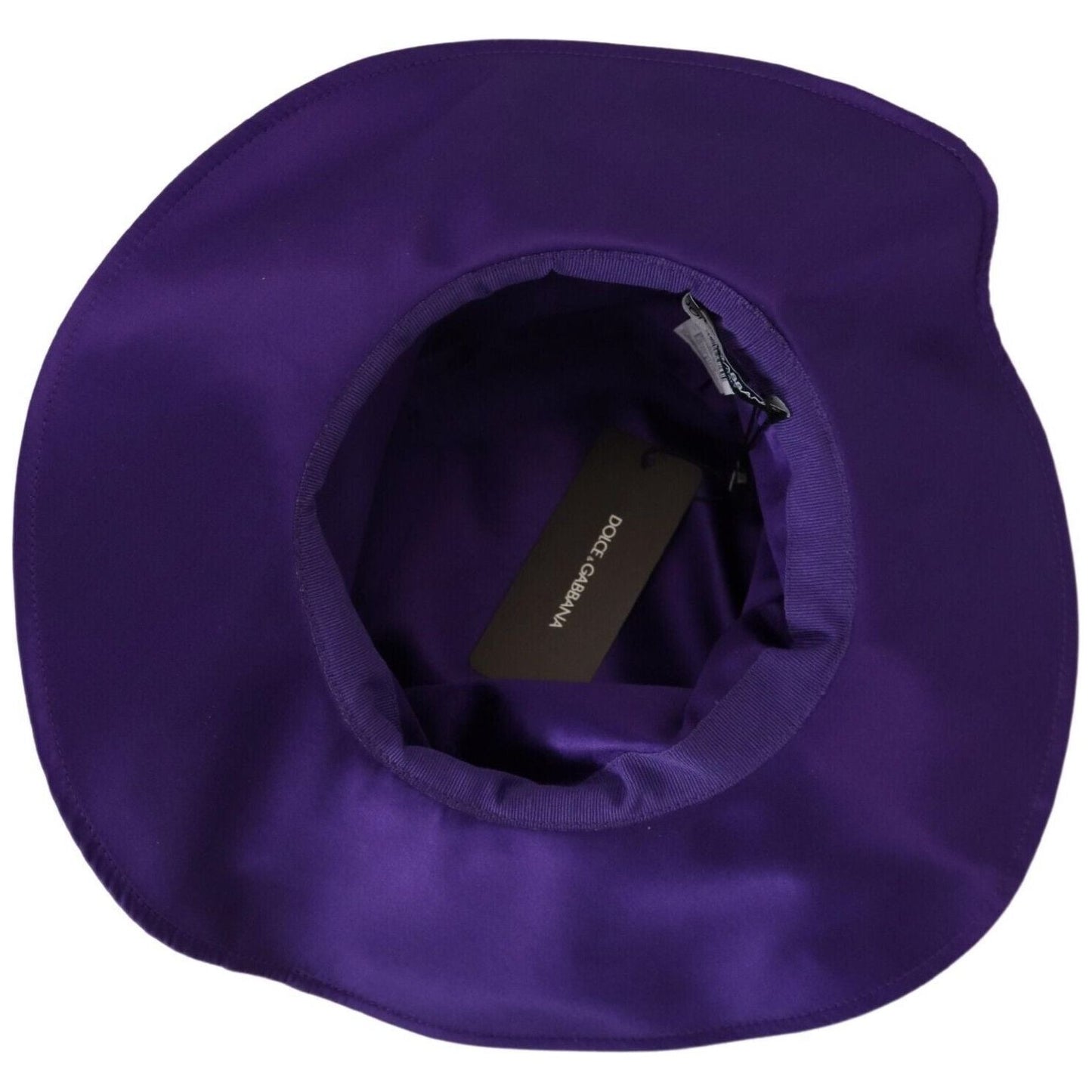 Dolce & Gabbana Elegant Purple Silk Top Hat Dolce & Gabbana Midnight Blue