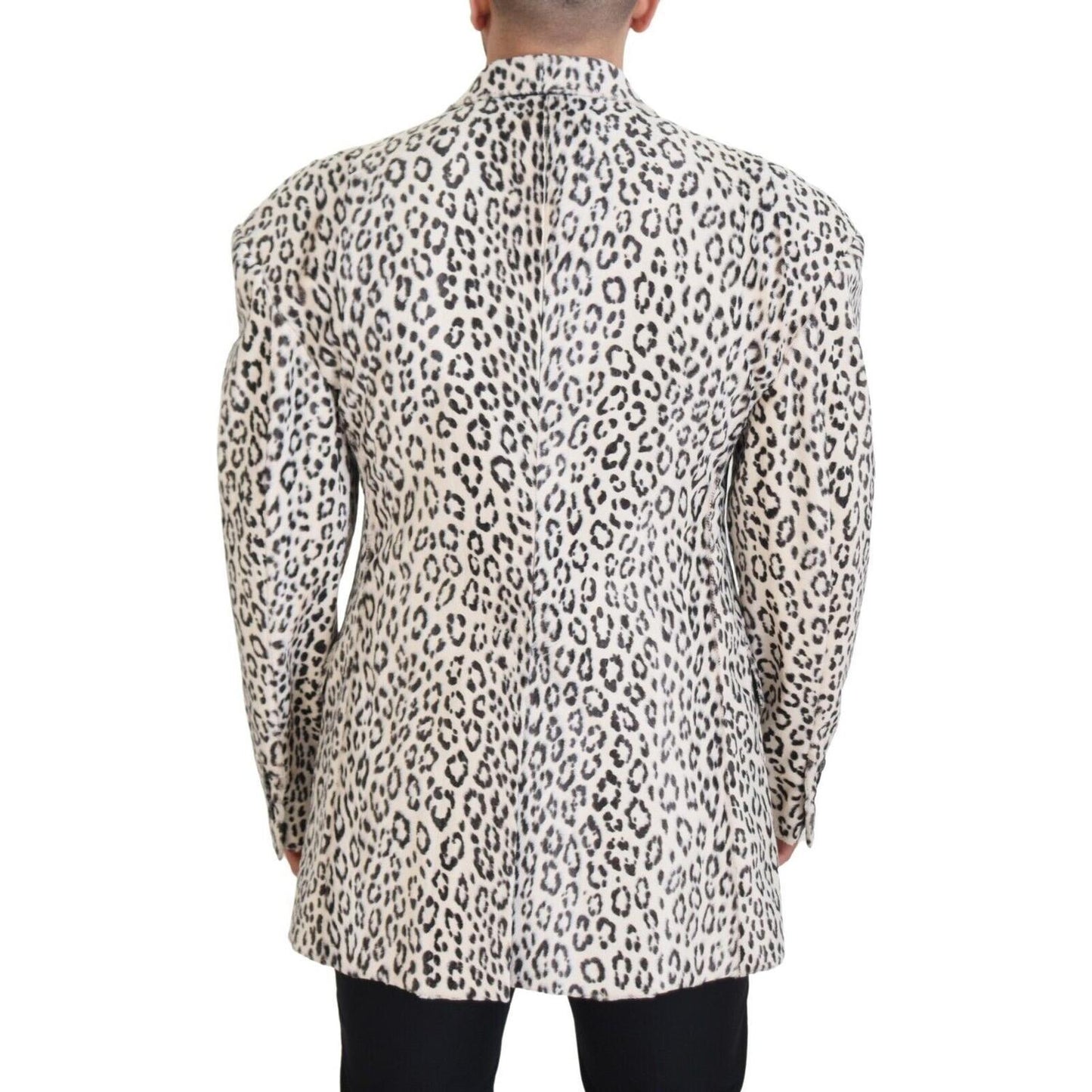 Dolce & Gabbana Elegant White Slim-Fit Blazer Dolce & Gabbana Light Gray