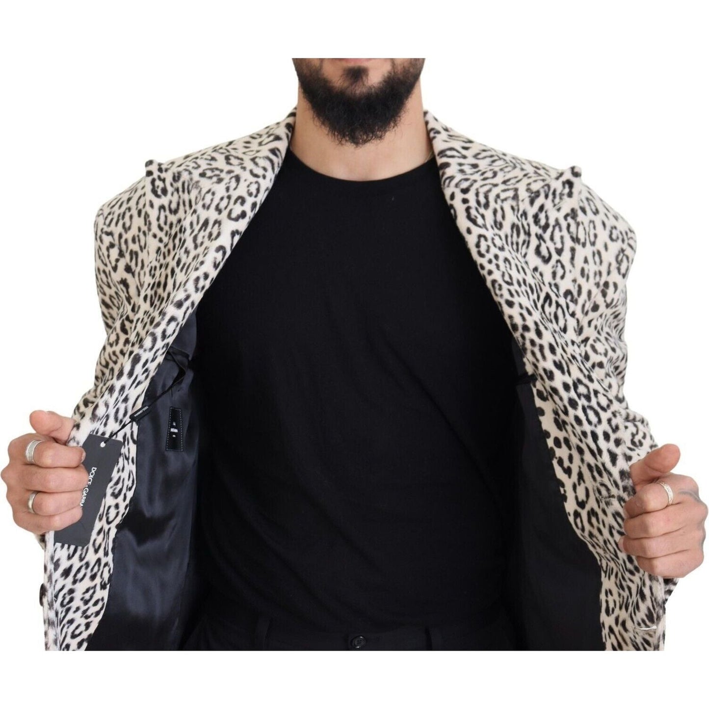 Dolce & Gabbana Elegant White Slim-Fit Blazer Dolce & Gabbana Black