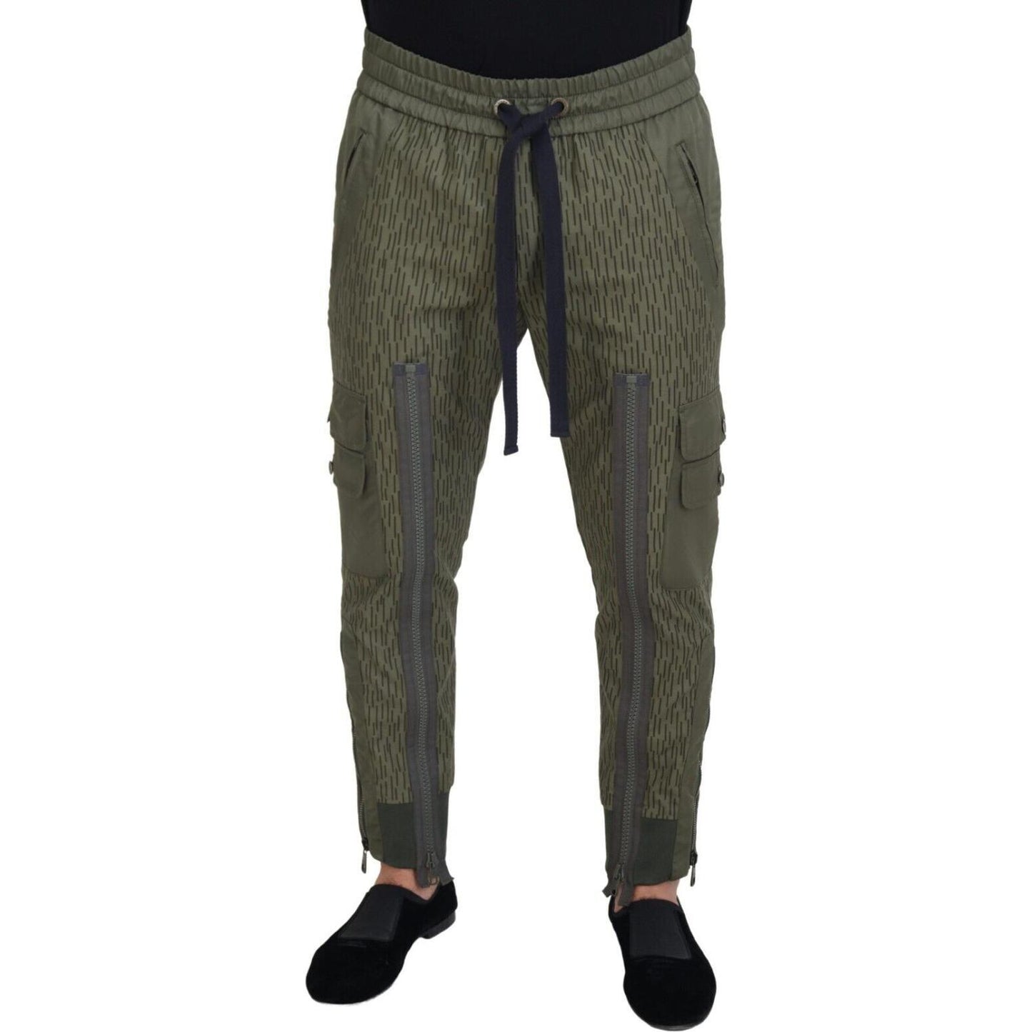Dolce & Gabbana Elegant Green Cotton Blend Pants Dolce & Gabbana Dark Slate Gray