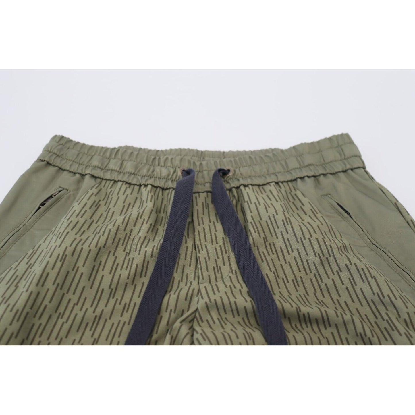 Dolce & Gabbana Elegant Green Cotton Blend Pants Dolce & Gabbana Dim Gray