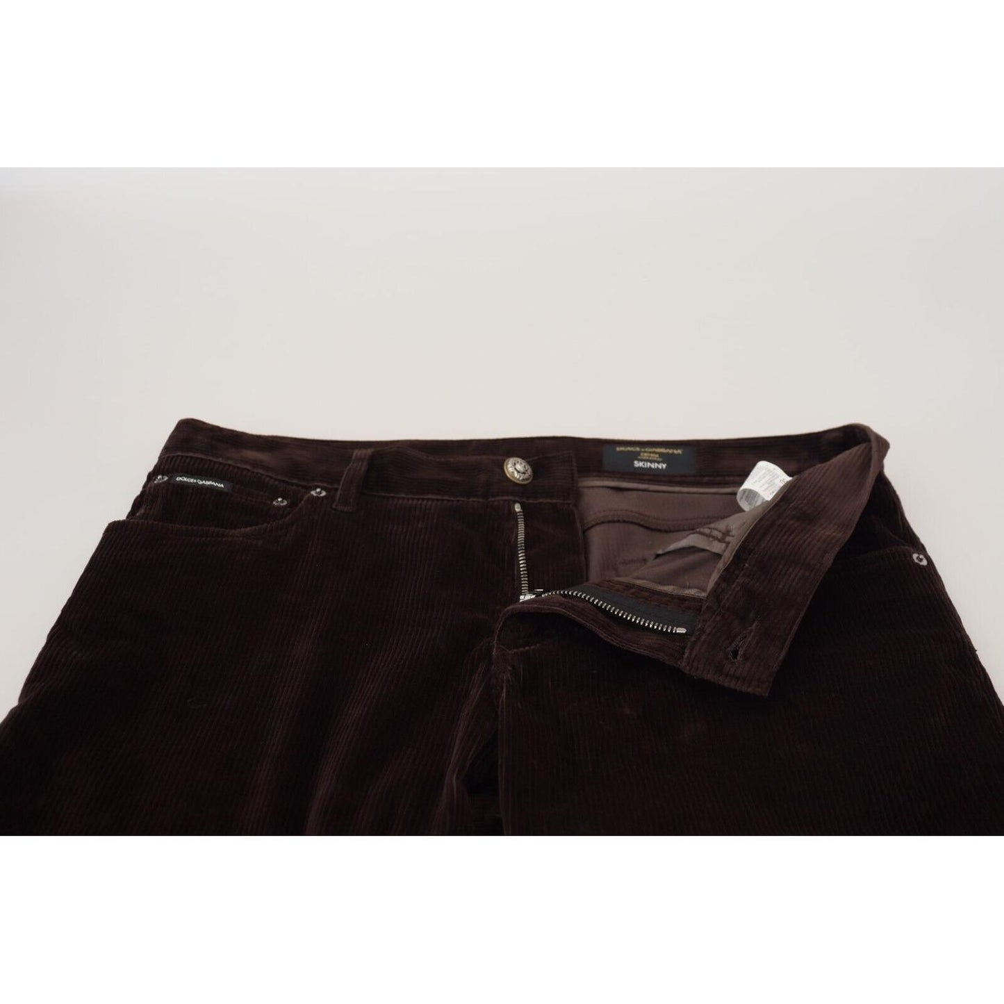 Dolce & Gabbana Elegant Brown Silk Blend Trousers Dolce & Gabbana Black