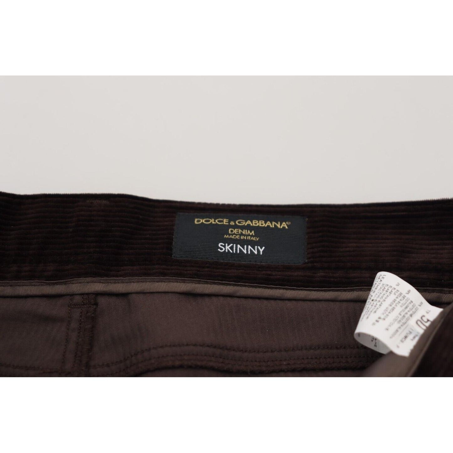 Dolce & Gabbana Elegant Brown Silk Blend Trousers Dolce & Gabbana Black
