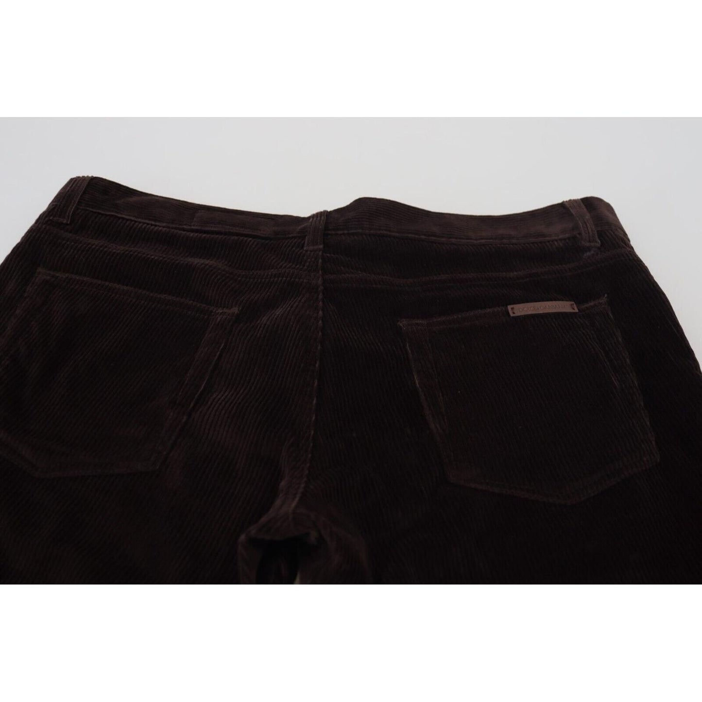 Dolce & Gabbana Elegant Brown Silk Blend Trousers Dolce & Gabbana Light Gray