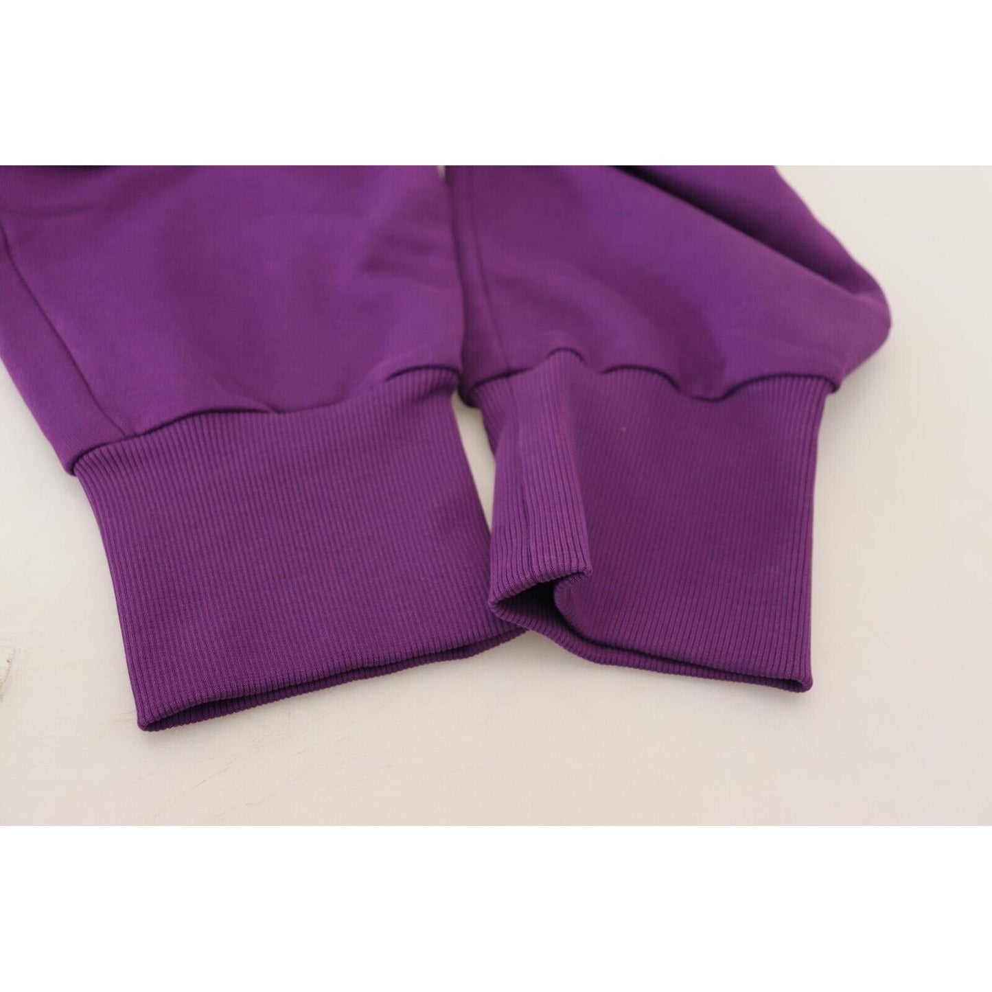 Dolce & Gabbana Elegant Purple Cotton Cargo Sweatpants Dolce & Gabbana Dark Slate Blue