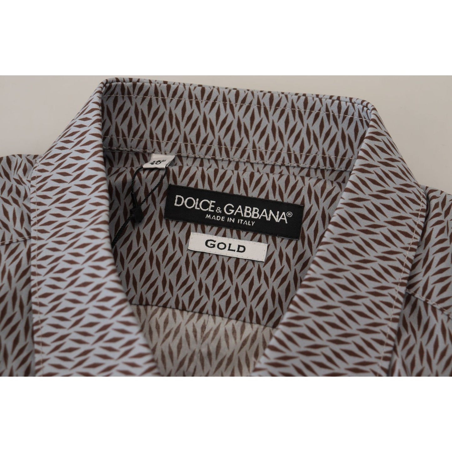 Dolce & Gabbana Elegant Slim Fit Formal Cotton Shirt Dolce & Gabbana Dim Gray