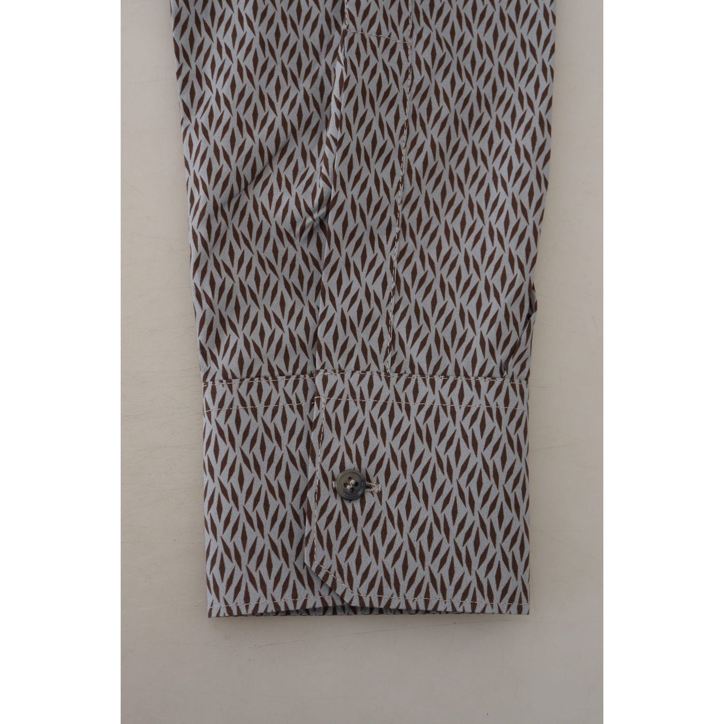 Dolce & Gabbana Elegant Slim Fit Formal Cotton Shirt Dolce & Gabbana Light Slate Gray
