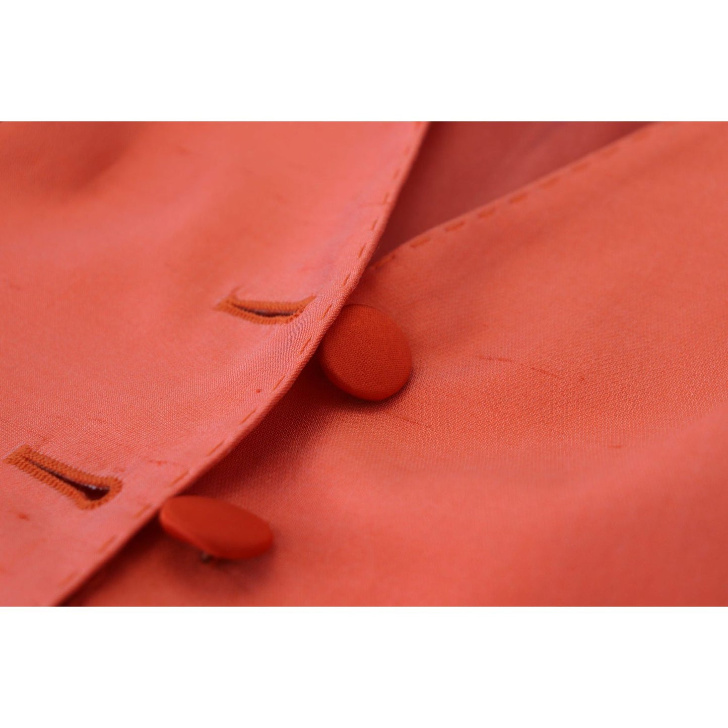 Dolce & Gabbana Elegant Orange Silk Waistcoat Dolce & Gabbana Tomato