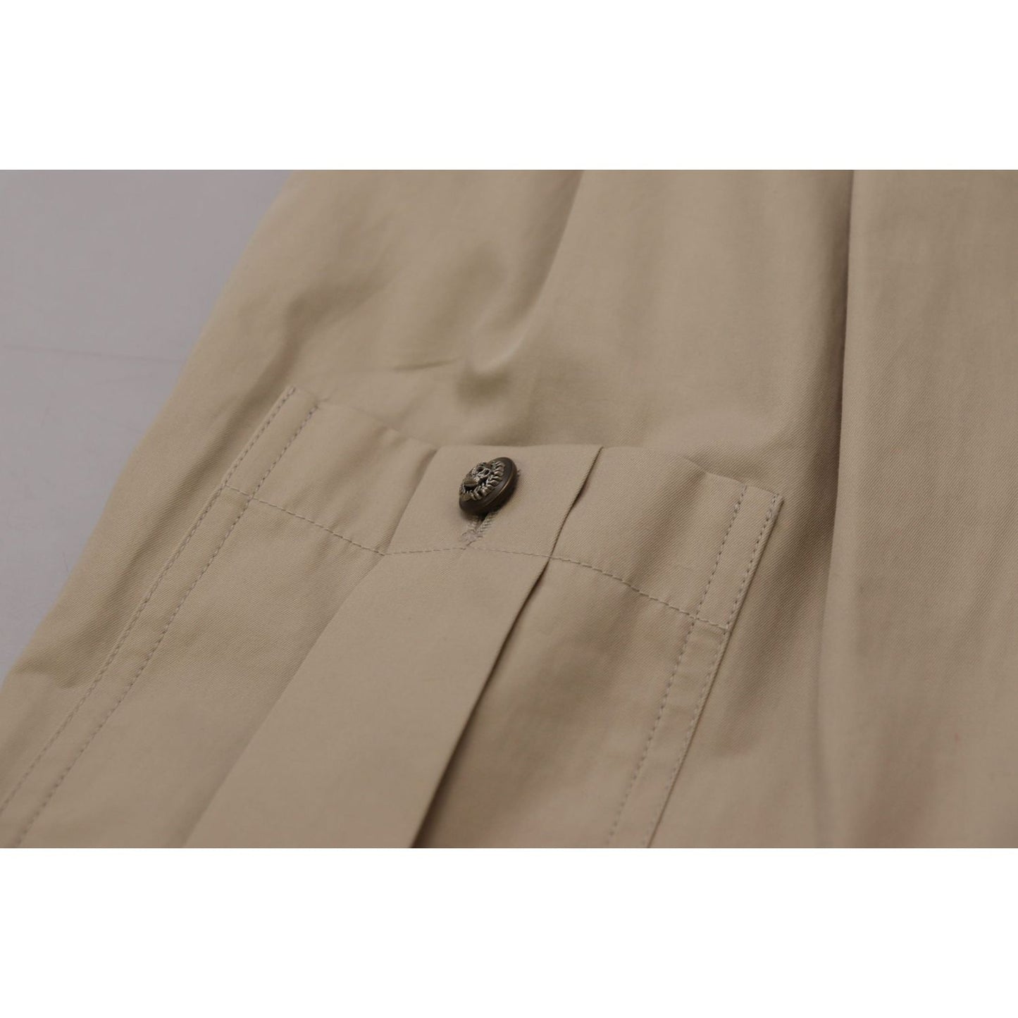 Dolce & Gabbana Elegant Beige Cotton Trousers Jeans & Pants Dolce & Gabbana Rosy Brown