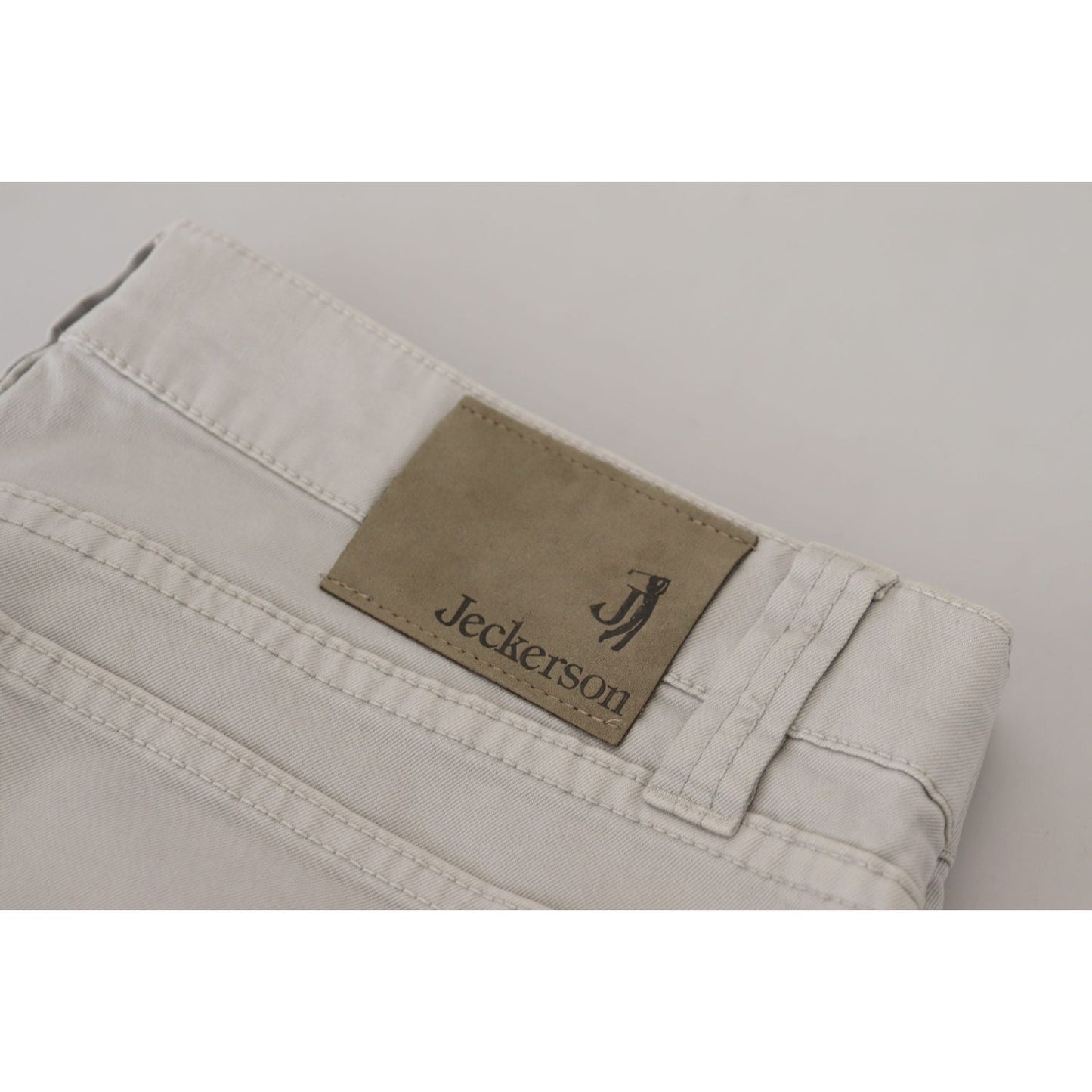 Jeckerson Elegant Gray Cotton Blend Pants Jeckerson Dark Gray