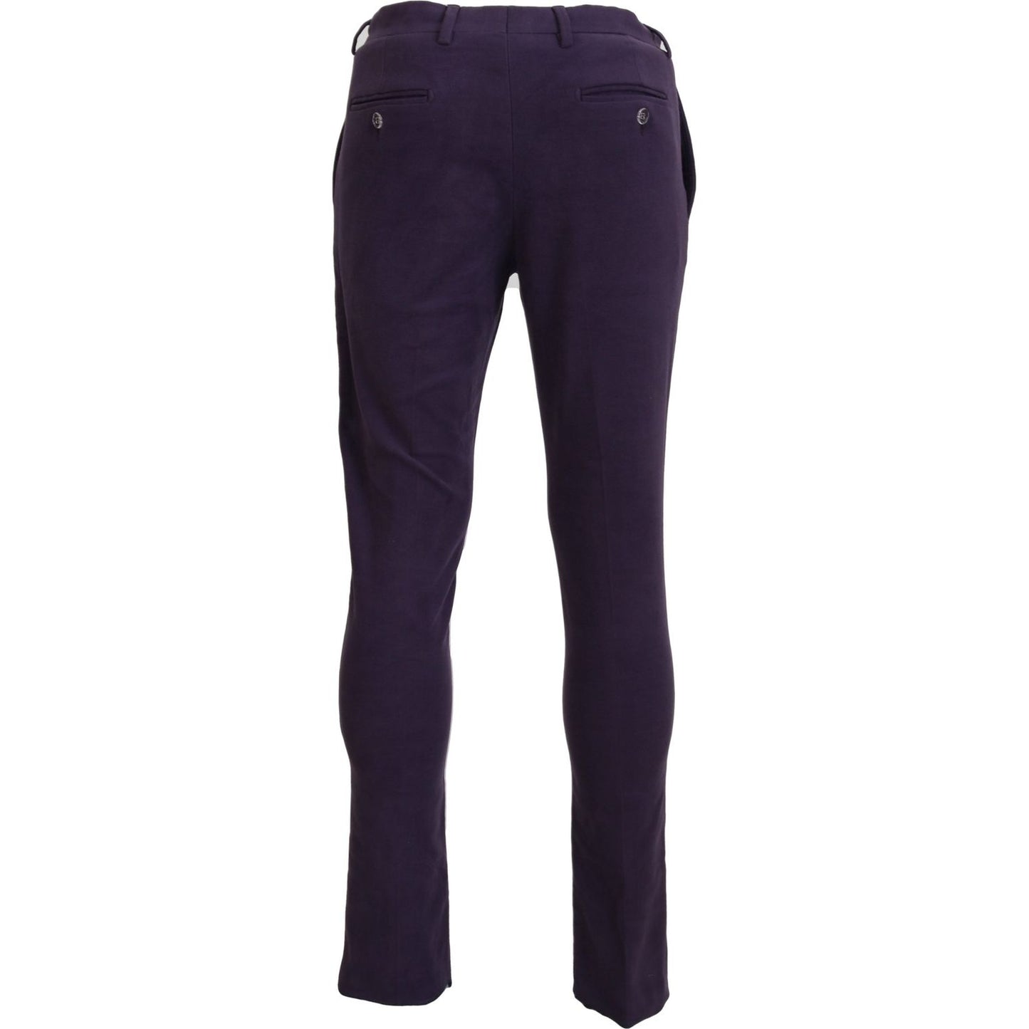 BENCIVENGA Elegant Purple Cotton Trousers BENCIVENGA Dark Slate Gray
