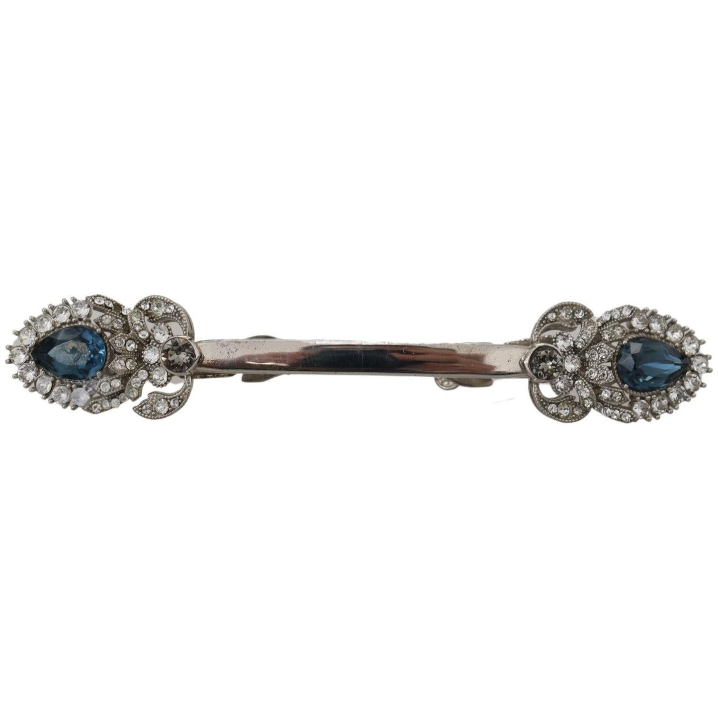 Dolce & Gabbana Elegant Sterling Silver Glass Brooch Brooch Dolce & Gabbana Dim Gray