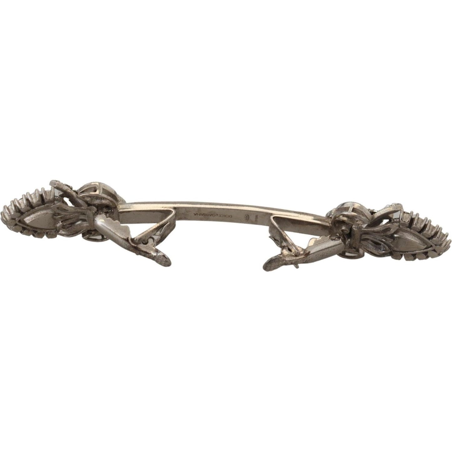 Dolce & Gabbana Elegant Sterling Silver Glass Brooch Brooch Dolce & Gabbana Dim Gray
