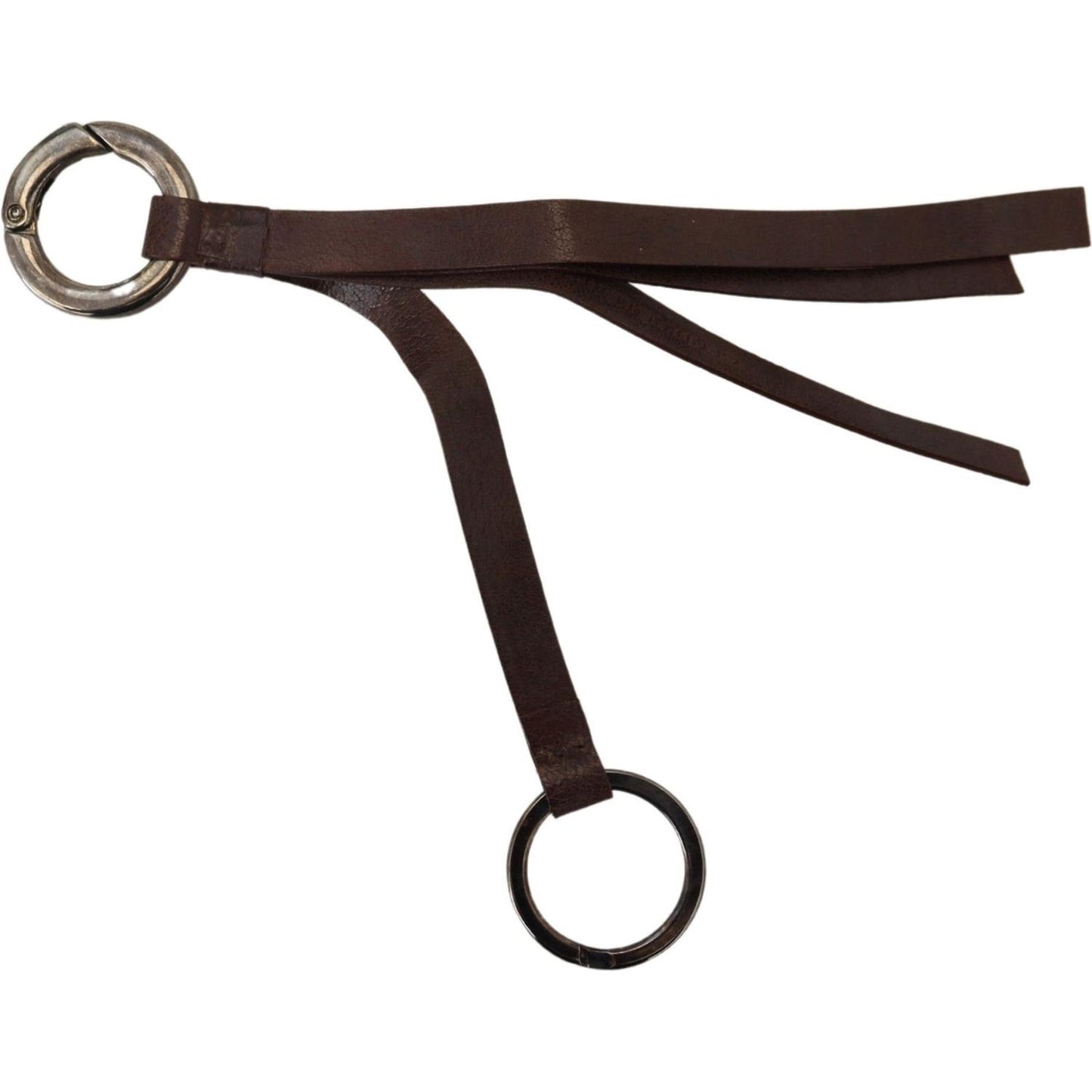 Costume National Elegant Brass & Leather Keychain Charm Costume National Dark Slate Gray