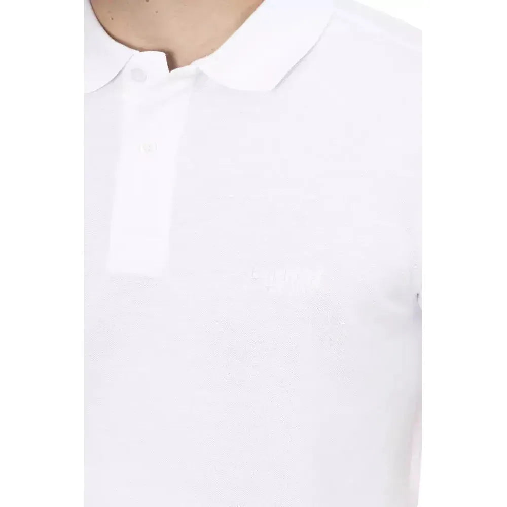 Baldinini Trend White Cotton Men Polo Shirt Baldinini Trend White Smoke