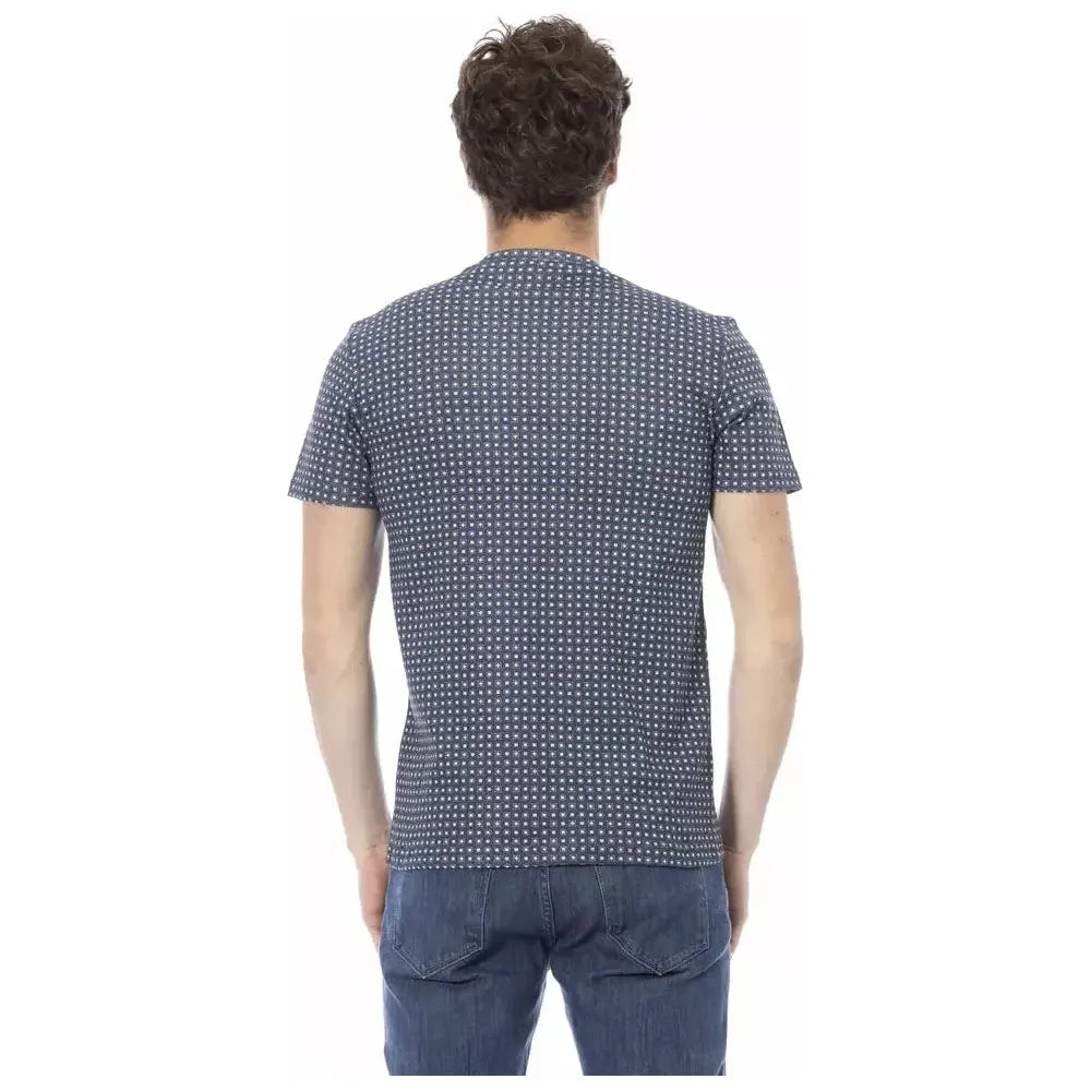 Baldinini Trend Gray Cotton Men T-Shirt Baldinini Trend Dim Gray