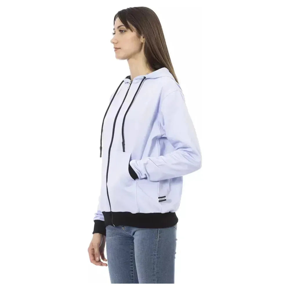 Baldinini Trend Purple Cotton Women Sweater Baldinini Trend Dark Slate Gray