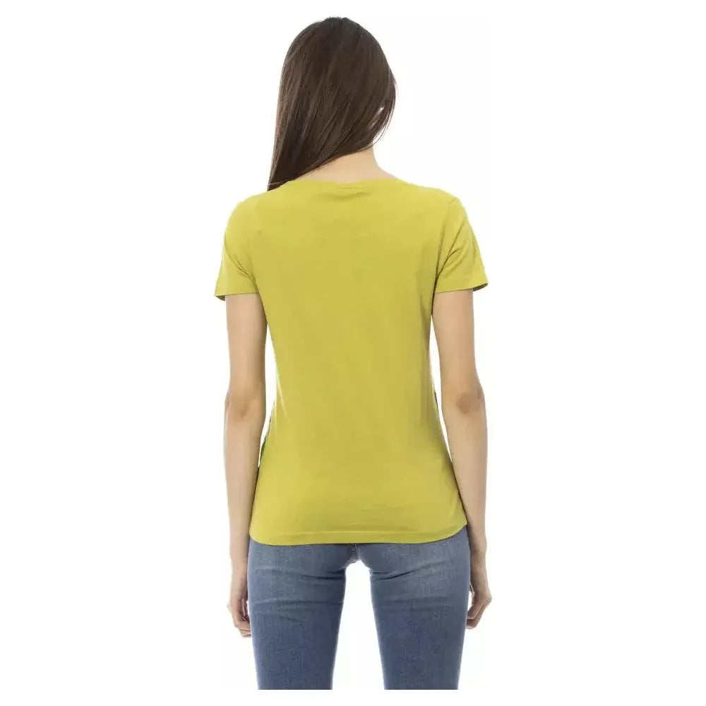 Trussardi Action Green Cotton Women T-Shirt Trussardi Action Dark Khaki