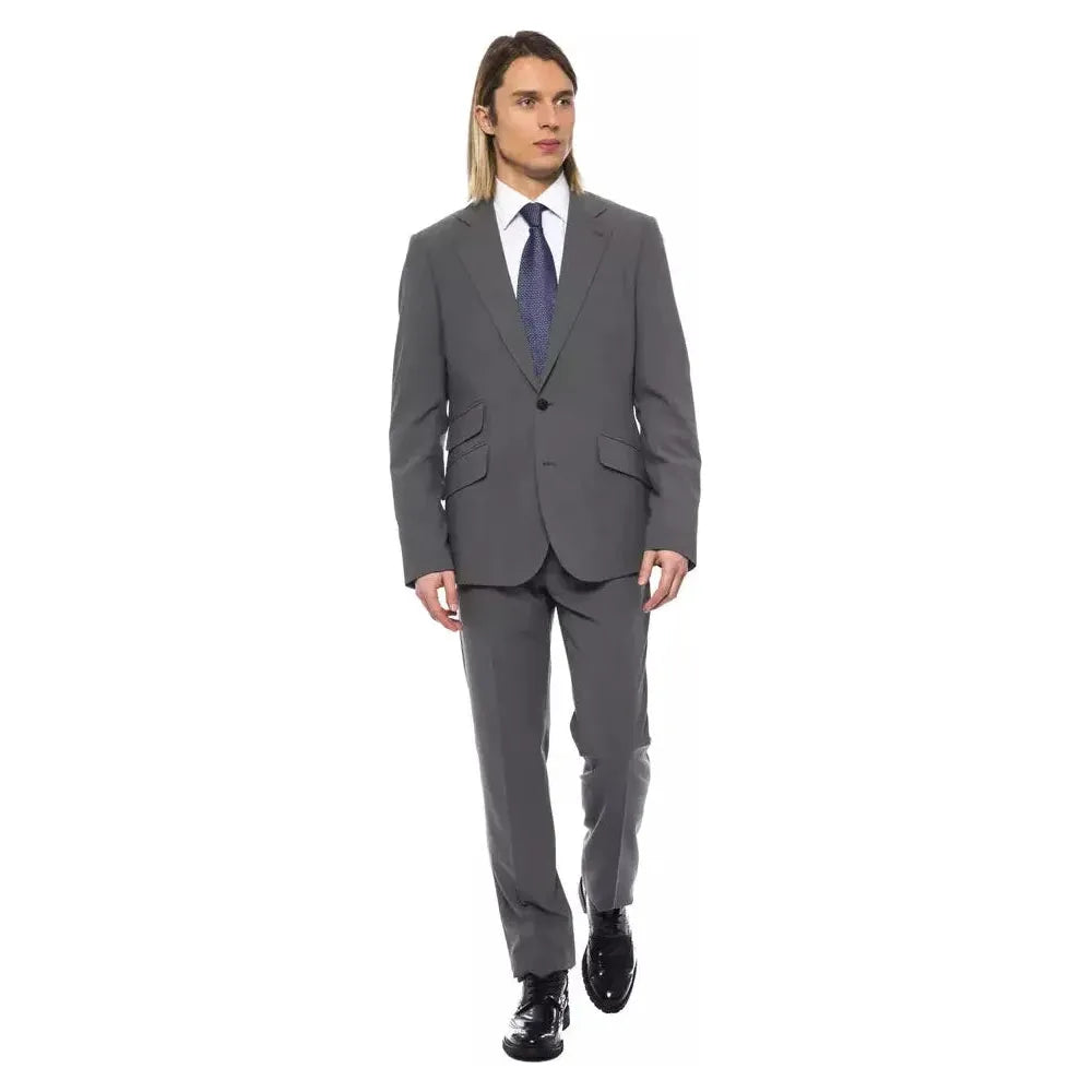 Billionaire Italian Couture Gray Wool Men Suit Billionaire Italian Couture Dark Slate Gray