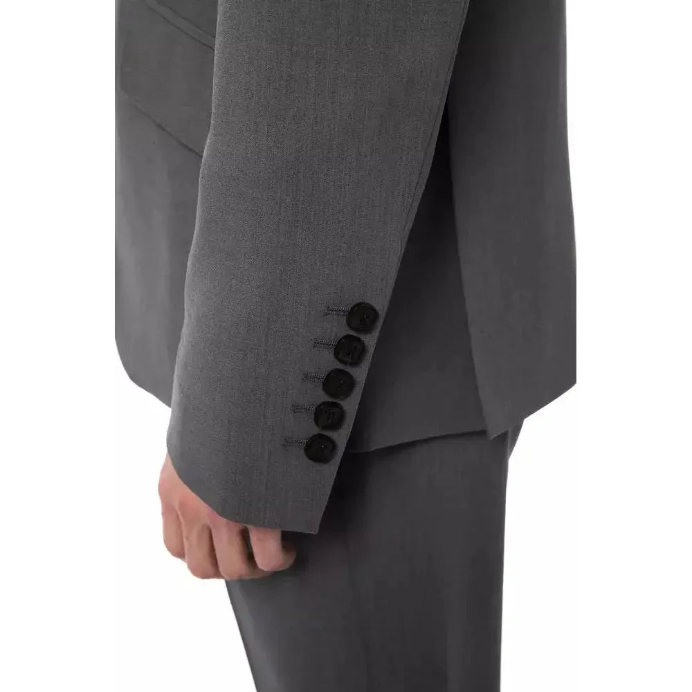 Billionaire Italian Couture Gray Wool Men Suit Billionaire Italian Couture Dark Slate Gray