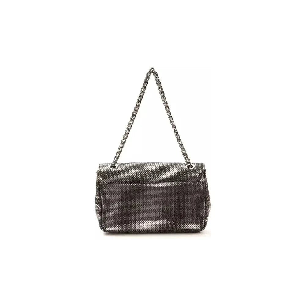 Pompei Donatella Gray Leather Women Crossbody Pompei Donatella Dark Slate Gray