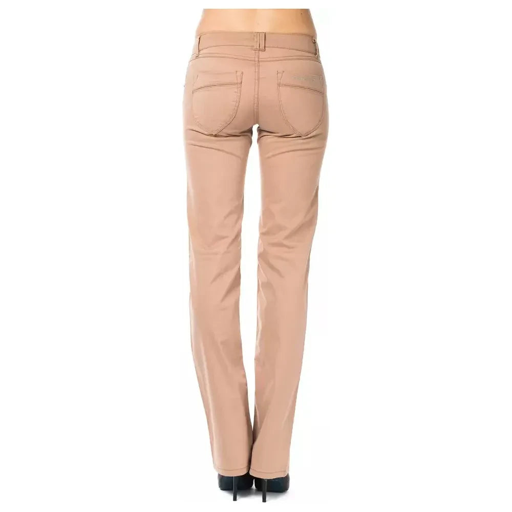 Ungaro Fever Beige Cotton Women Jeans Ungaro Fever Tan