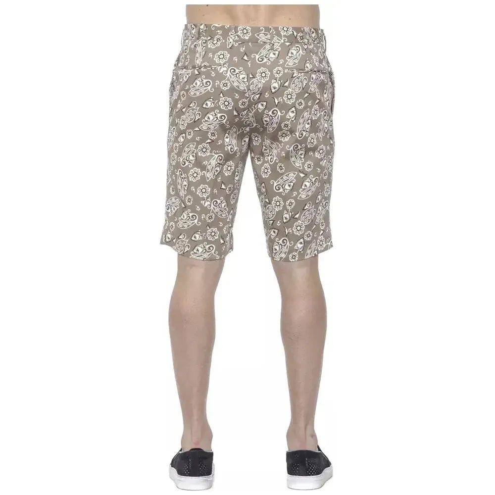 PT Torino Beige Cotton Men Bermuda Short Shorts PT Torino Rosy Brown