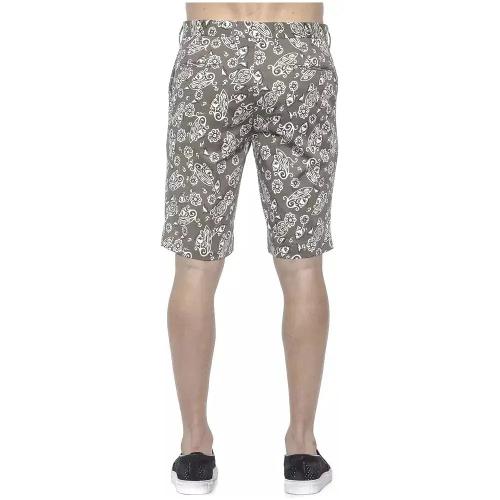 PT Torino Green Cotton Men Bermuda Short Shorts PT Torino Rosy Brown