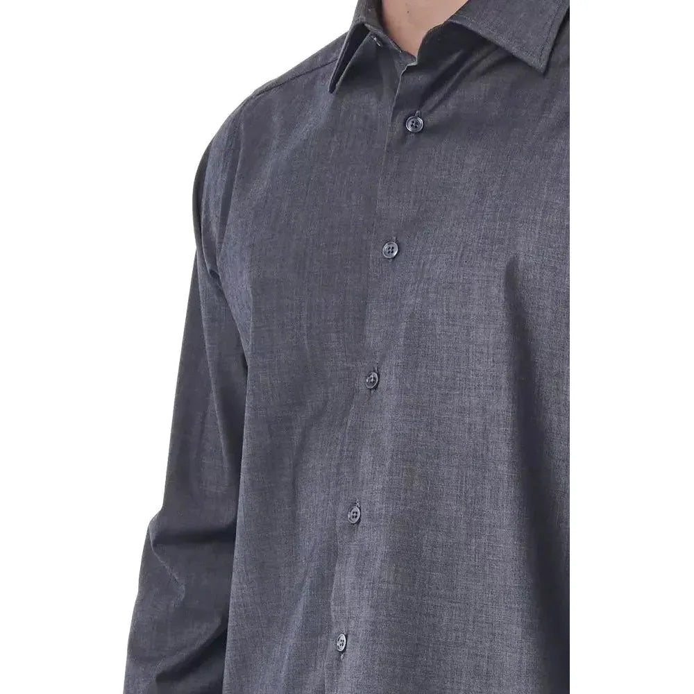 Bagutta "Gray Cotton Men's Shirt" Bagutta Dim Gray
