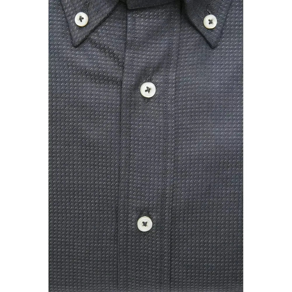 Robert Friedman Green Cotton Men Shirt Robert Friedman Dark Slate Gray