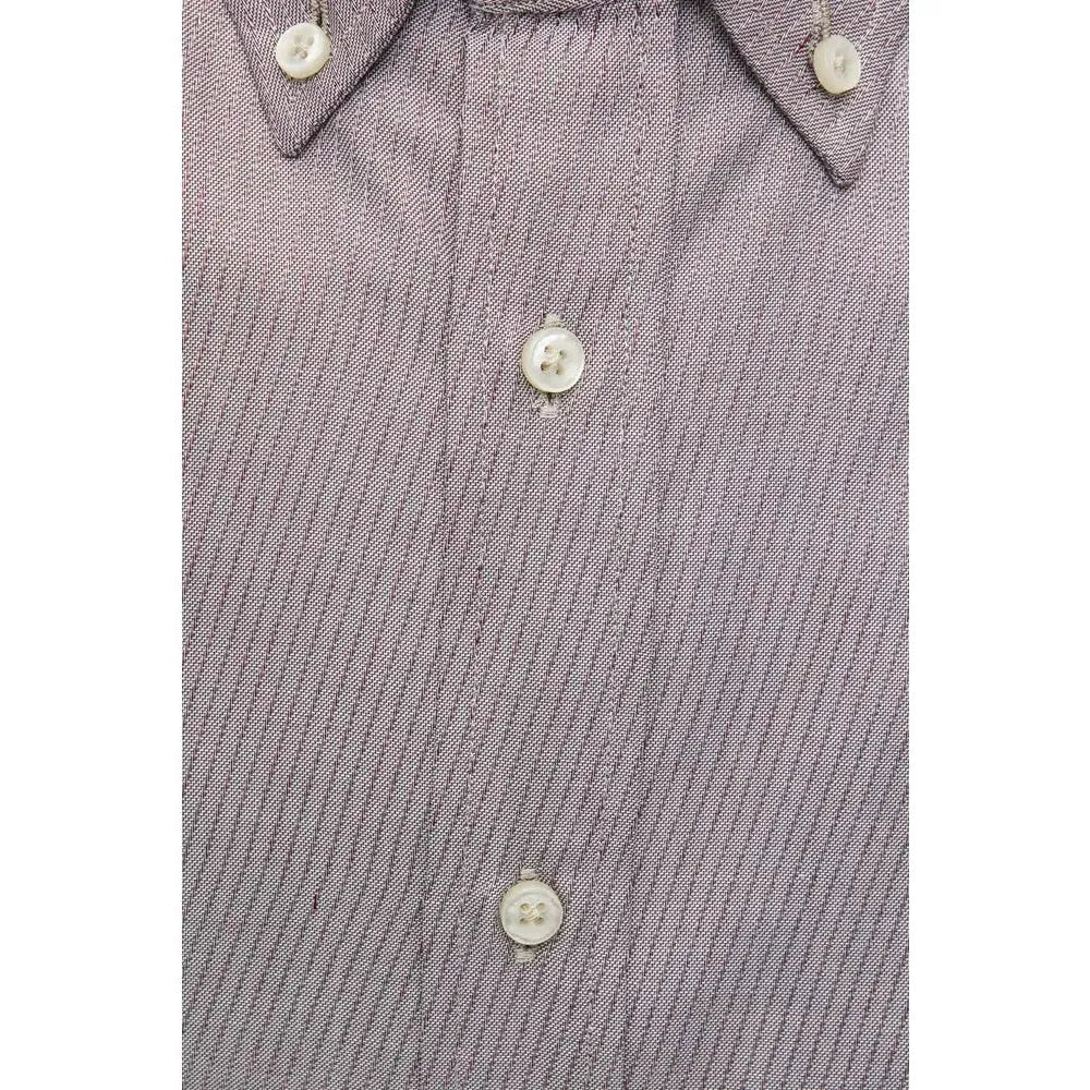 Robert Friedman Beige Cotton Men Shirt Robert Friedman Light Slate Gray