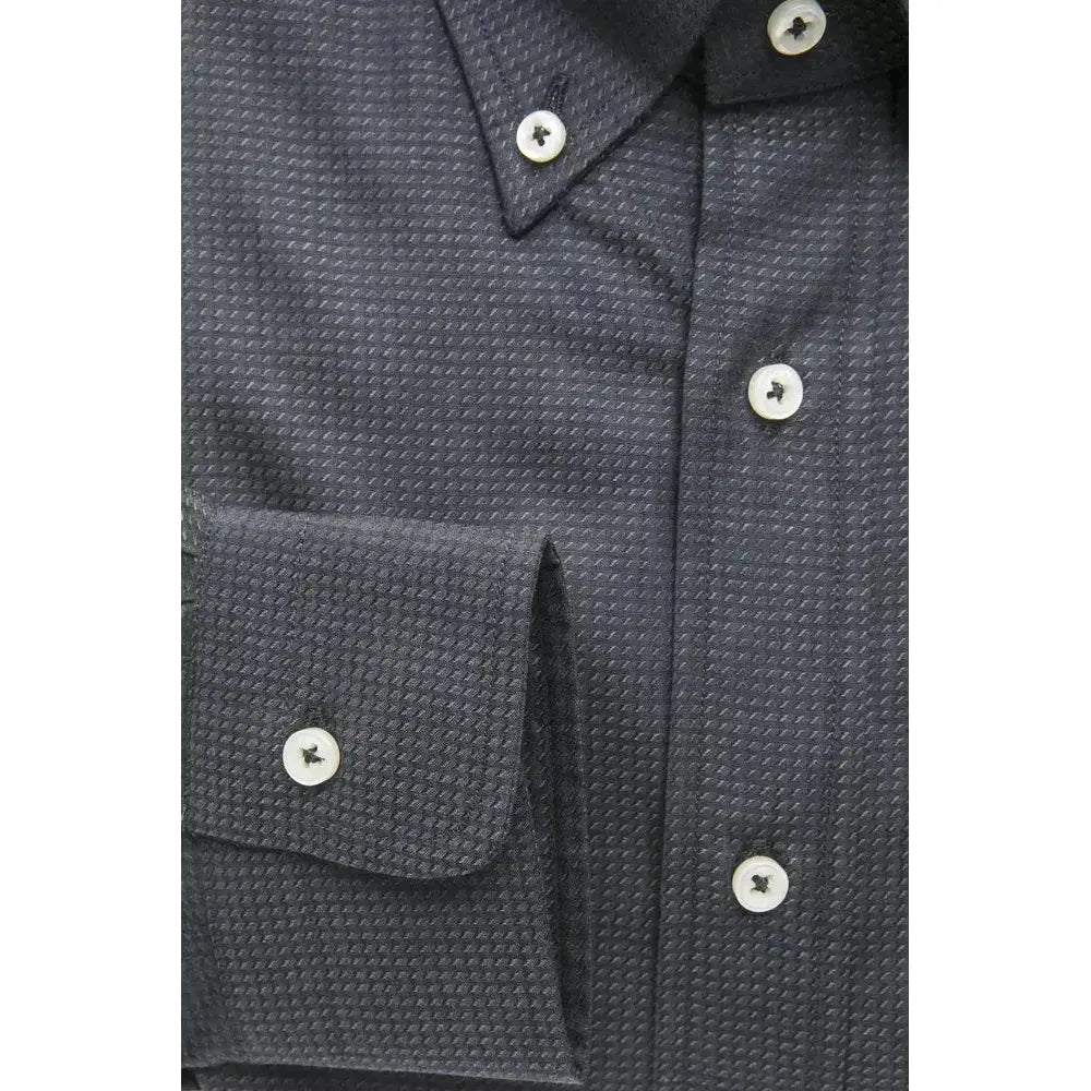Robert Friedman Green Cotton Men Shirt Robert Friedman Dark Slate Gray