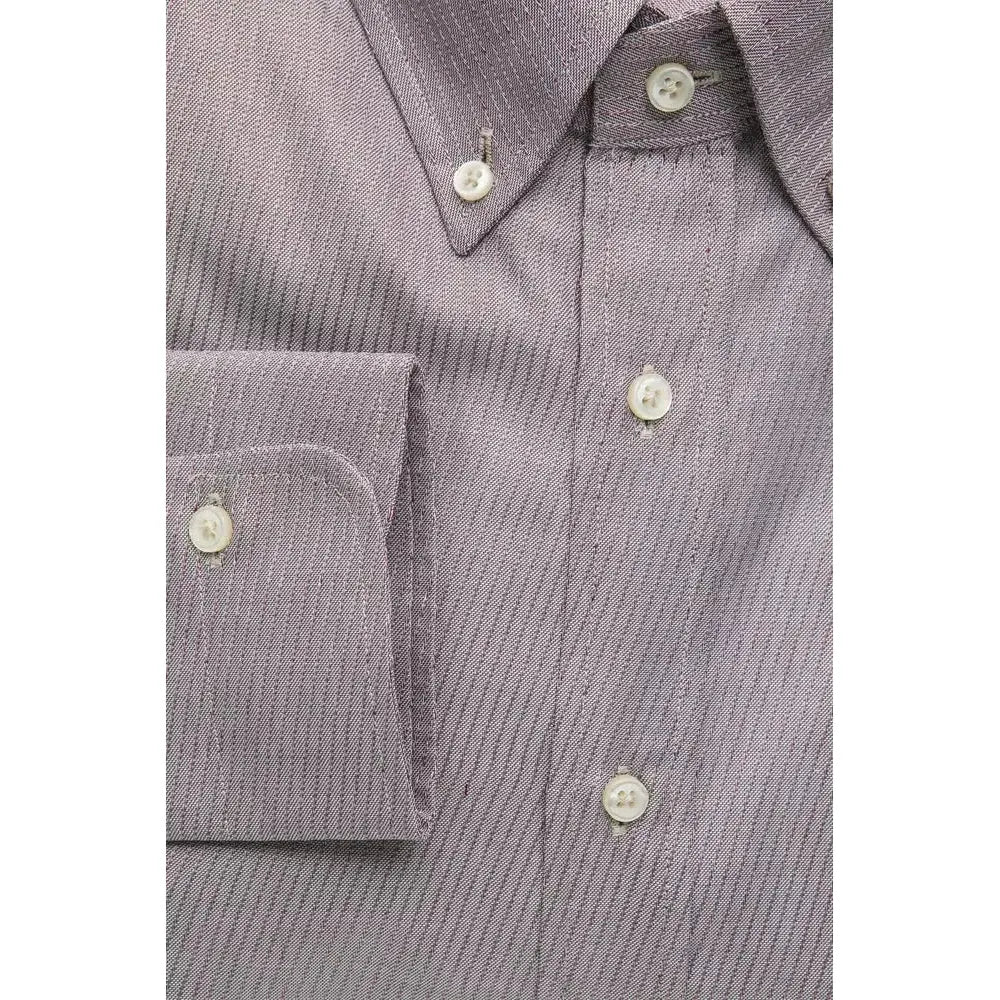 Robert Friedman Beige Cotton Men Shirt Robert Friedman Light Slate Gray