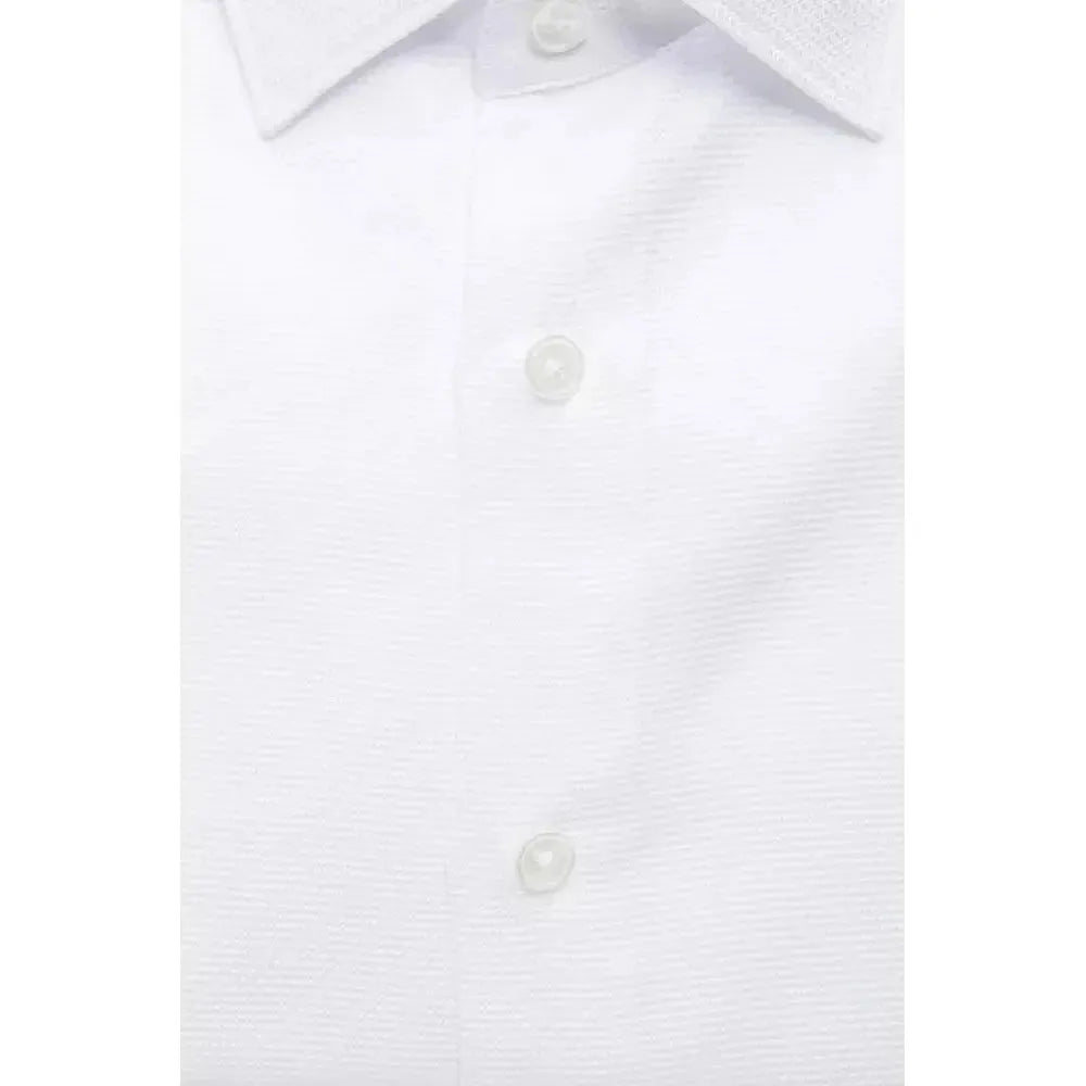 Robert Friedman White Cotton Men Shirt Robert Friedman White Smoke
