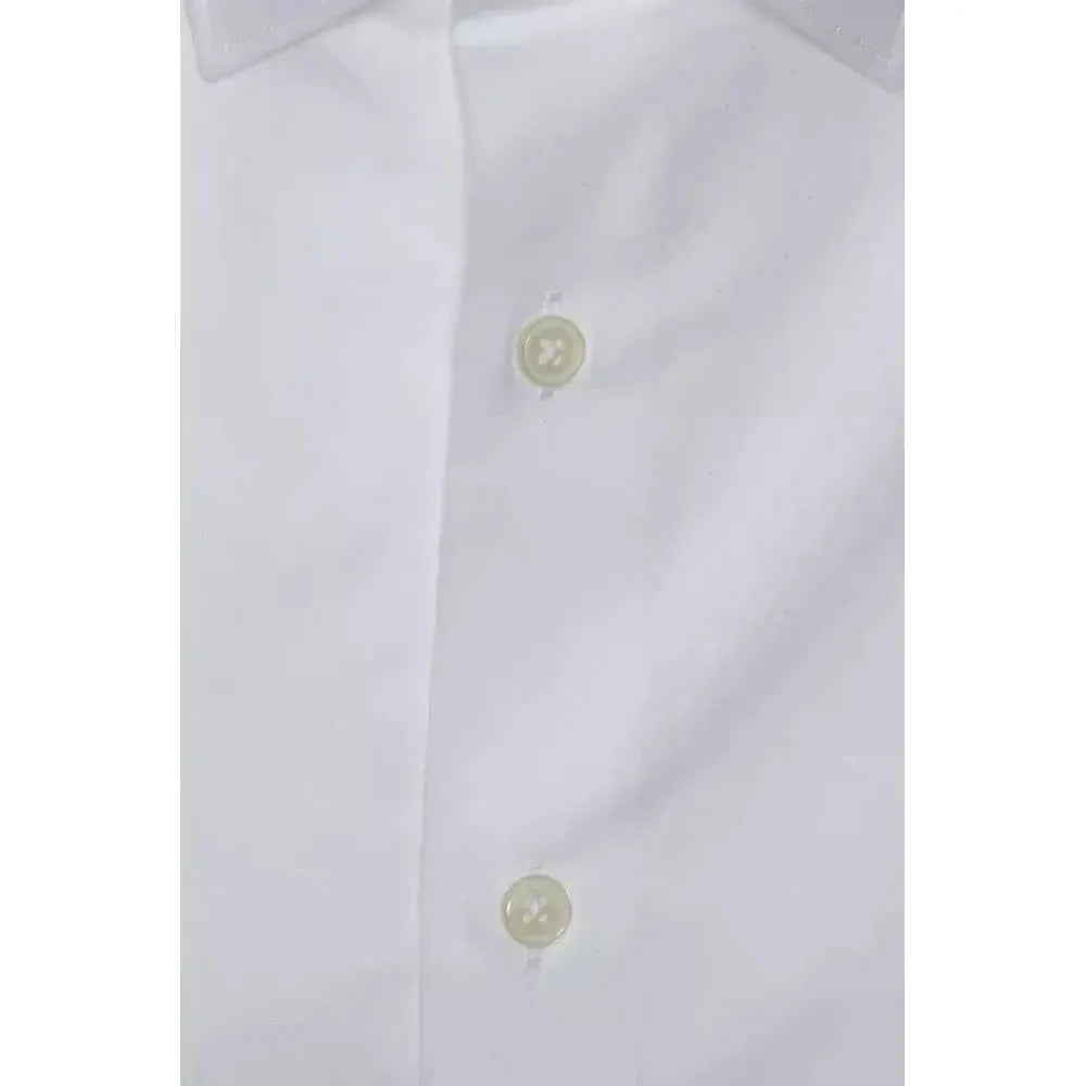 Robert Friedman White Cotton Men Shirt Robert Friedman Light Gray