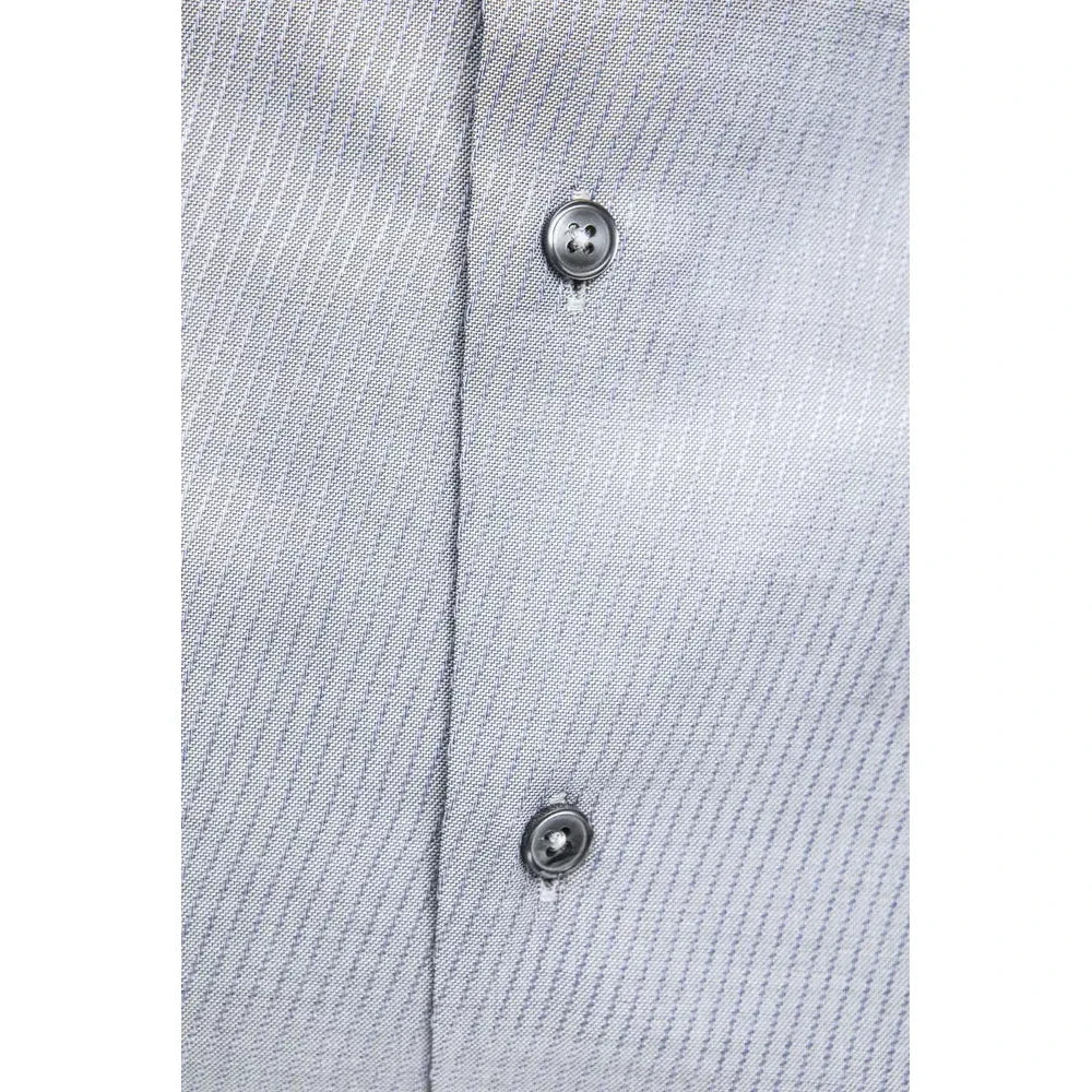 Robert Friedman Beige Cotton Men Shirt Robert Friedman Light Gray