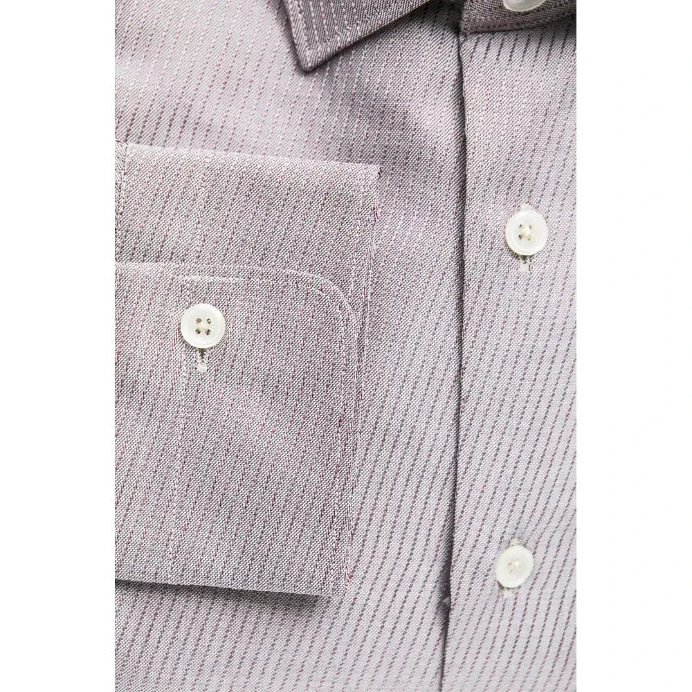 Robert Friedman Beige Cotton Men Shirt Robert Friedman Gray