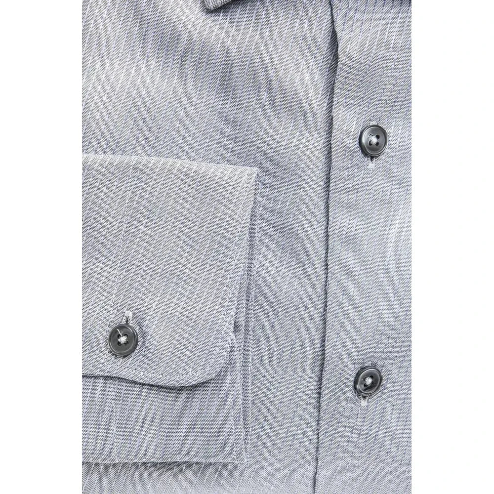 Robert Friedman Beige Cotton Men Shirt Robert Friedman Gray