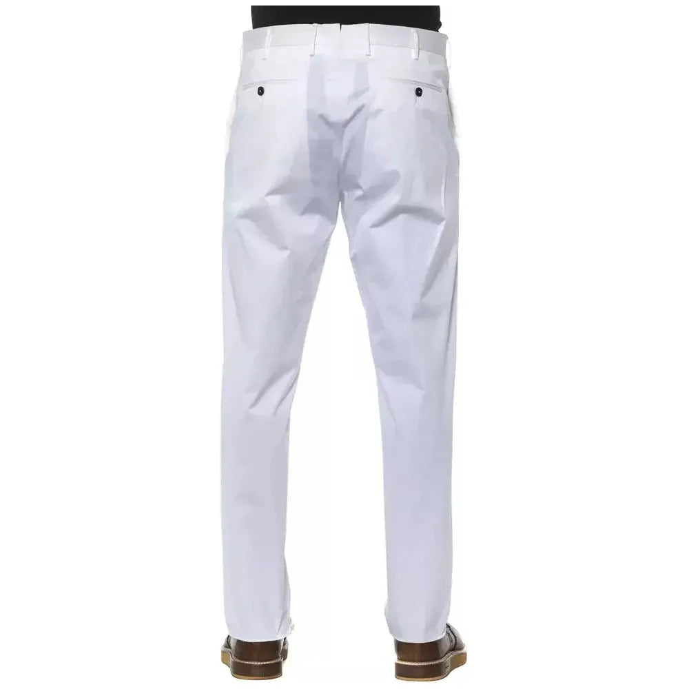 PT Torino White Cotton Men's Trousers PT Torino Light Gray