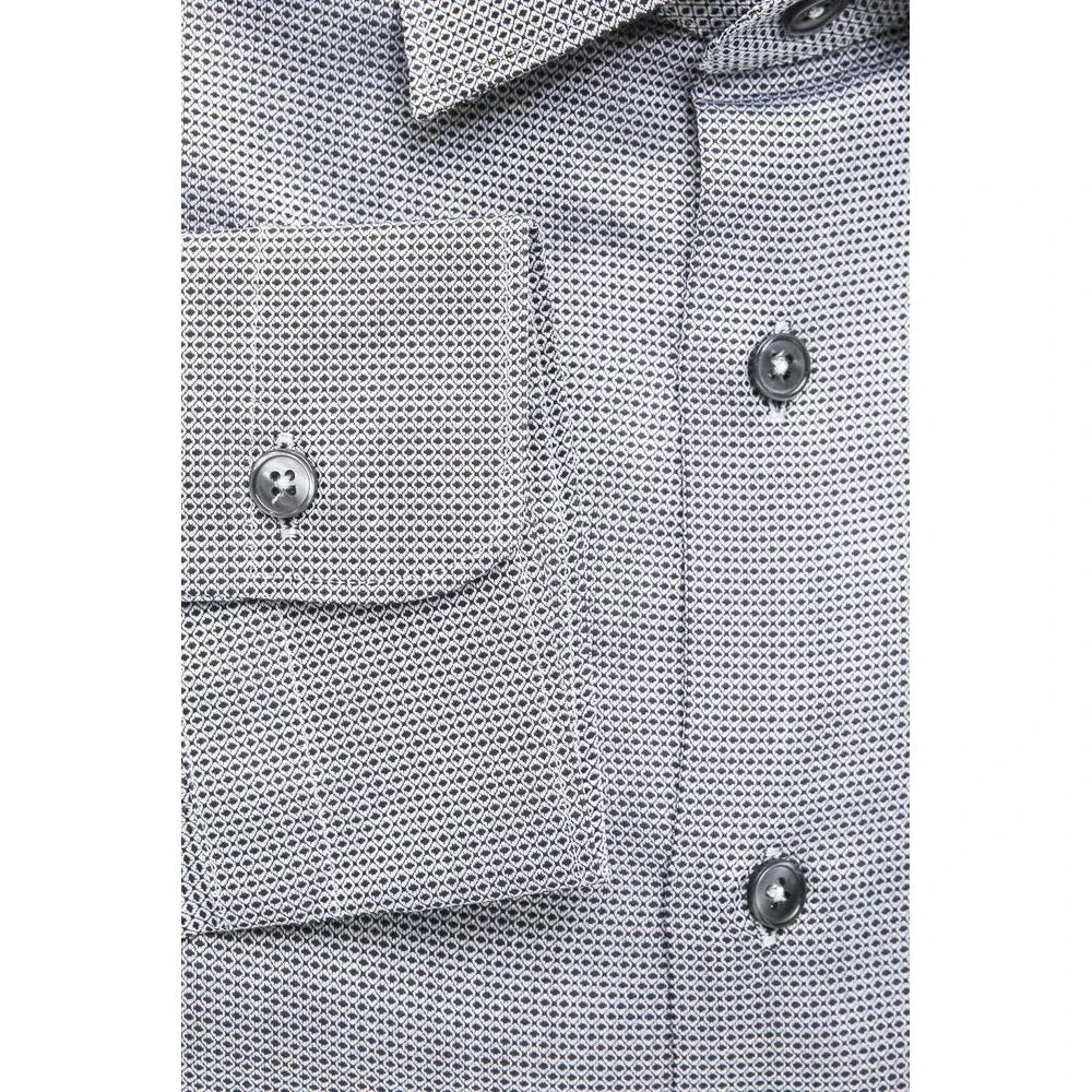 Robert Friedman Beige Cotton Men Shirt Robert Friedman Light Gray