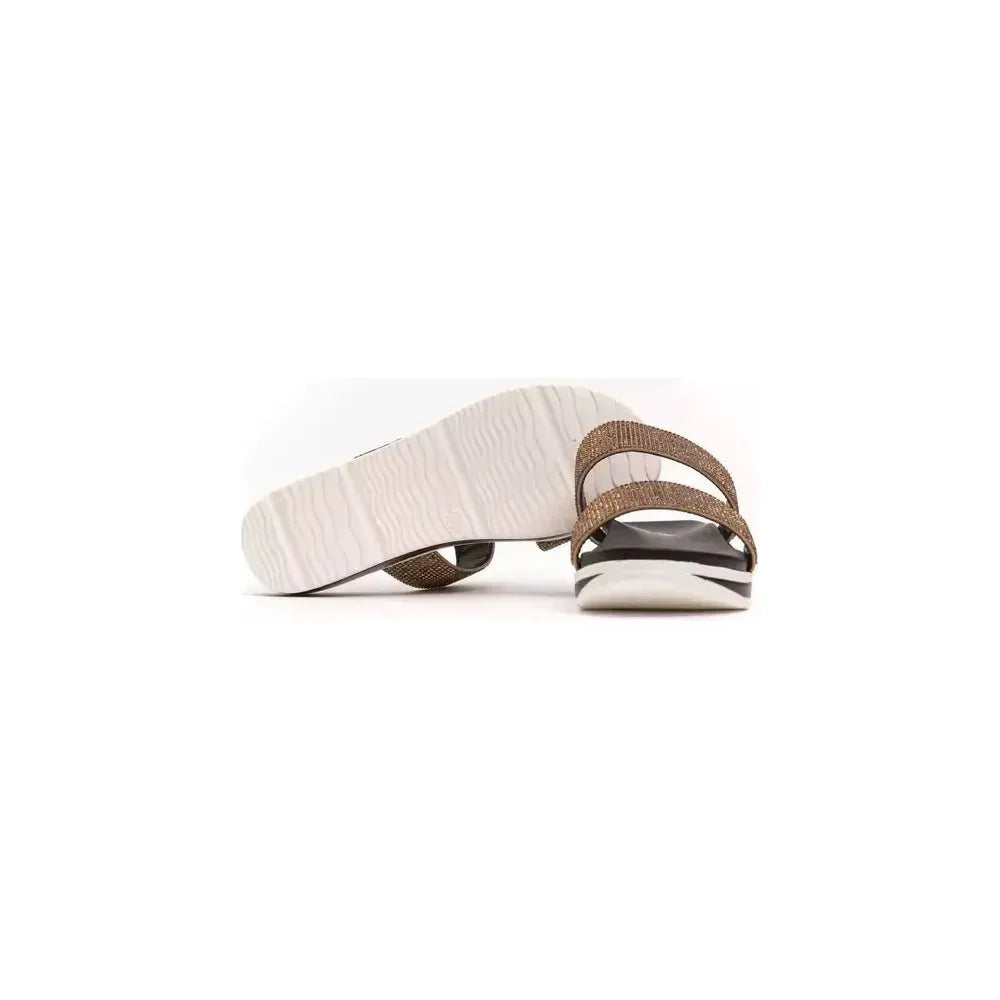 Péché Originel Beige Textile Women Sandal WOMAN SANDALS Péché Originel Antique White