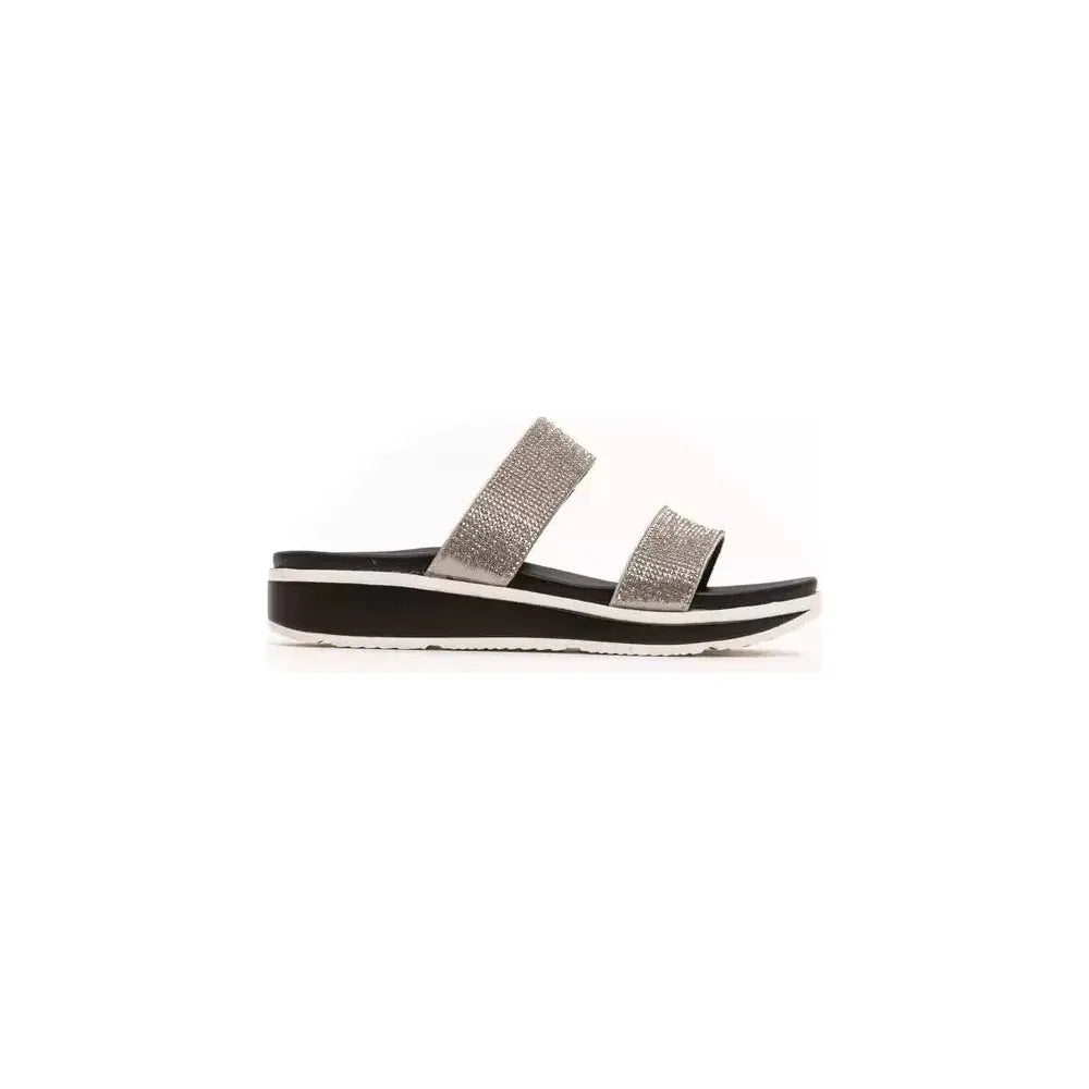 Péché Originel Silver Polyethylene Women Sandal Péché Originel Dark Slate Gray
