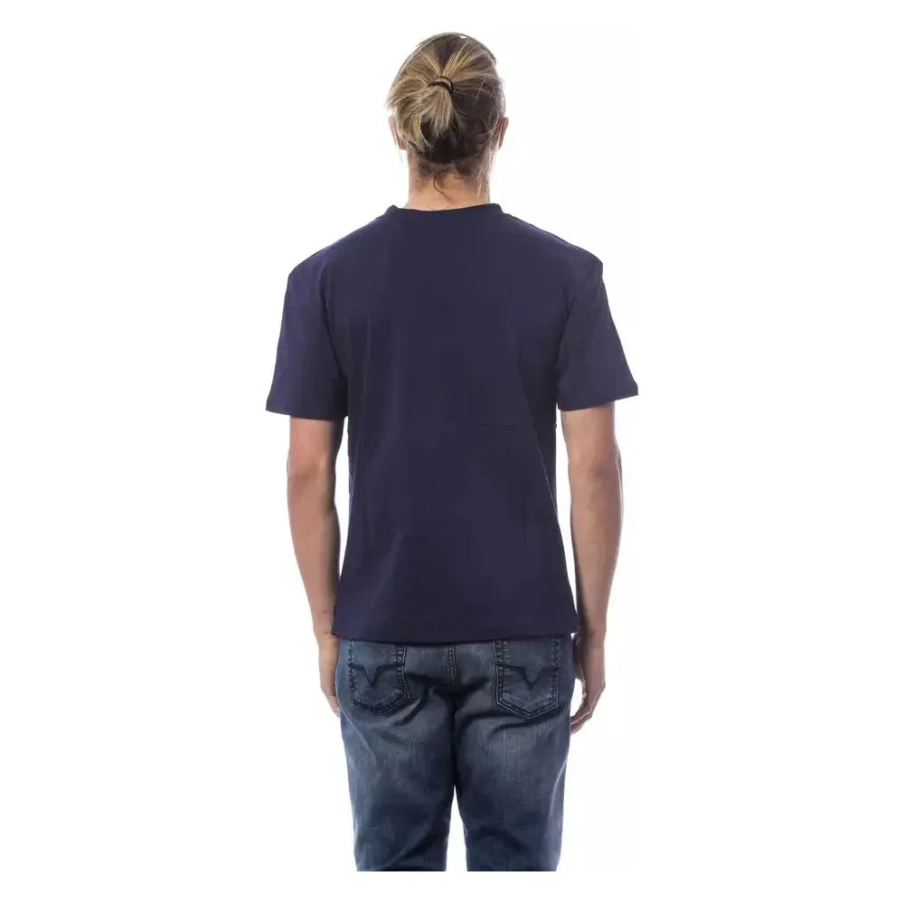 Verri Blue Cotton Men T-Shirt Verri Dark Slate Gray