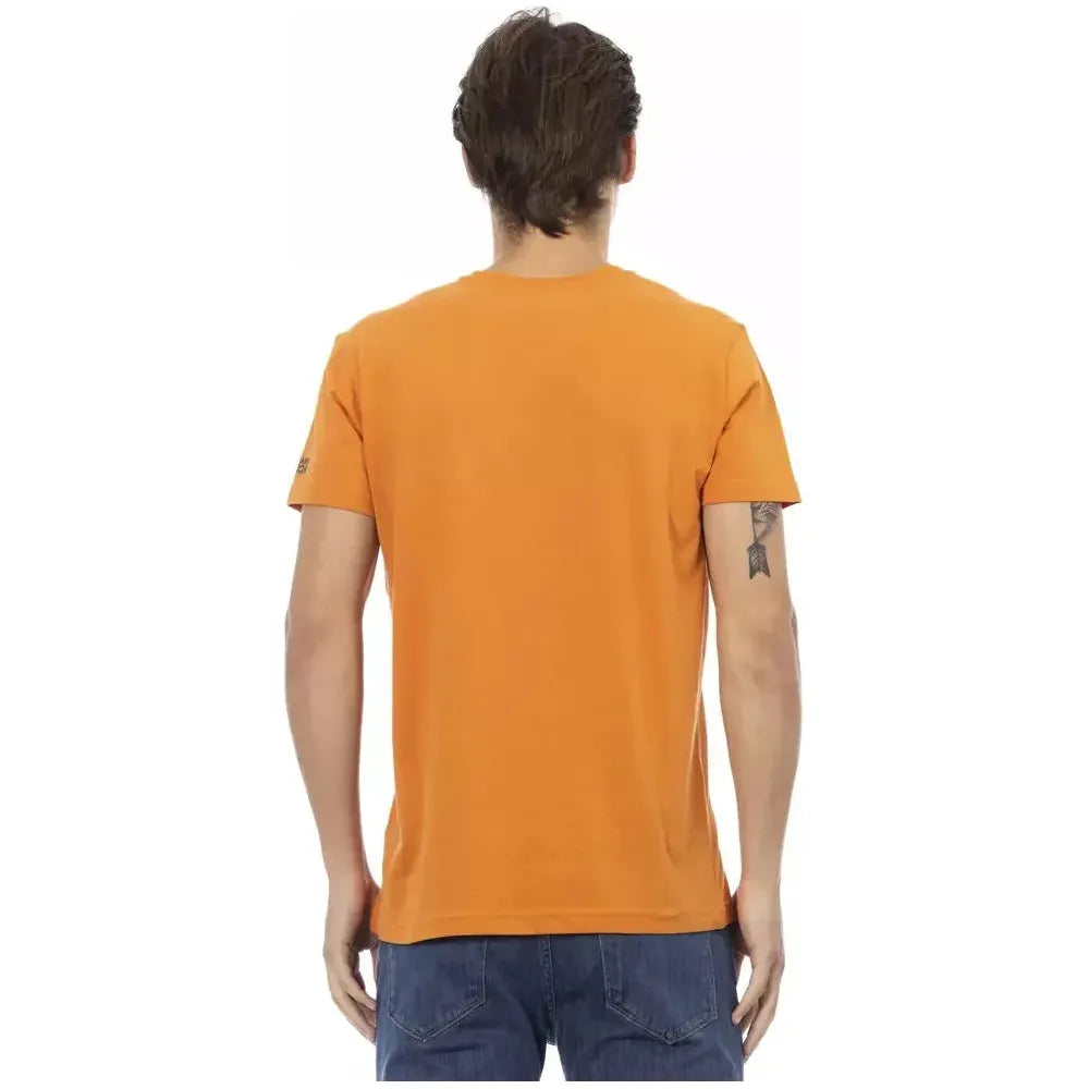Trussardi Action Orange Cotton Men T-Shirt Trussardi Action Coral