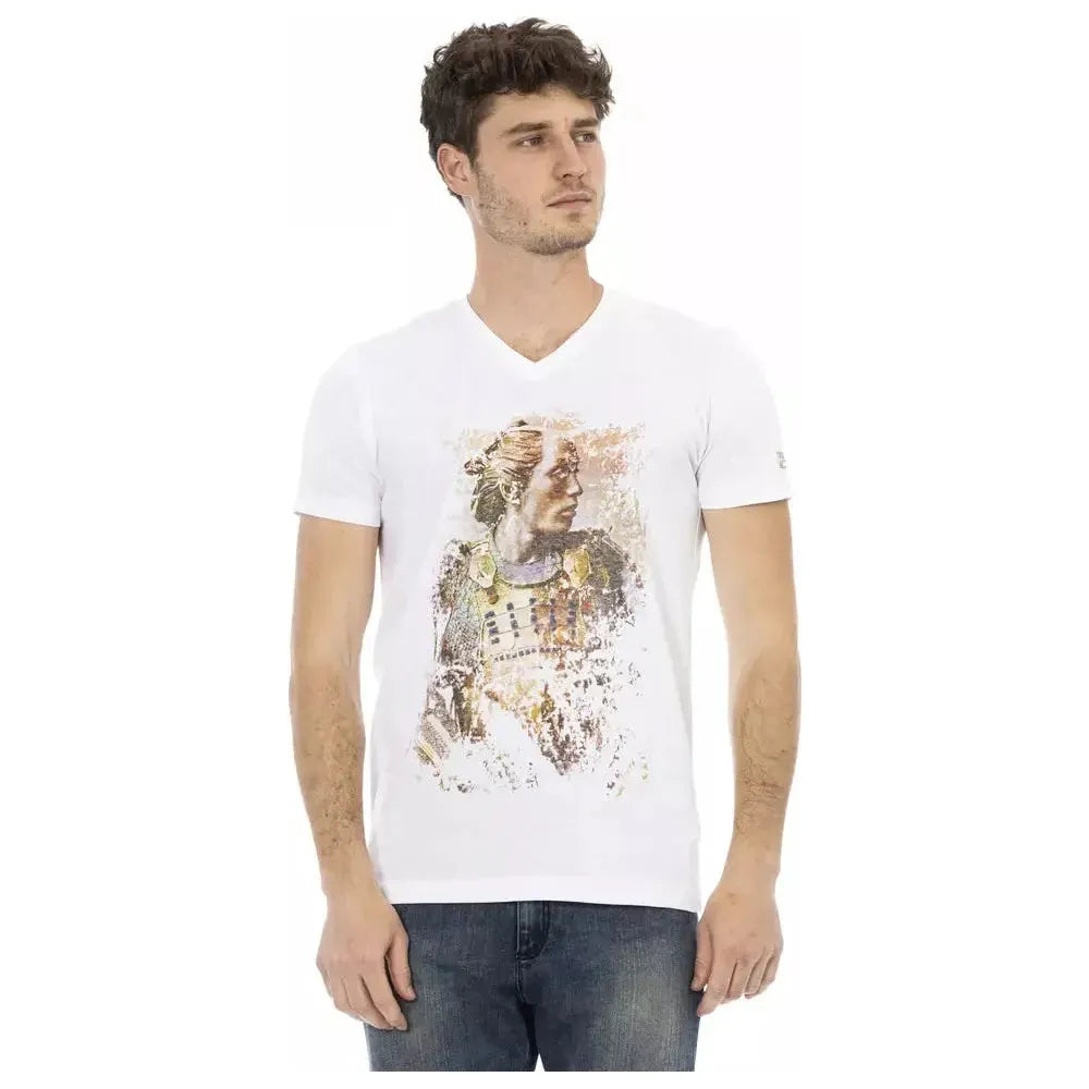 Trussardi Action White Cotton Men T-Shirt