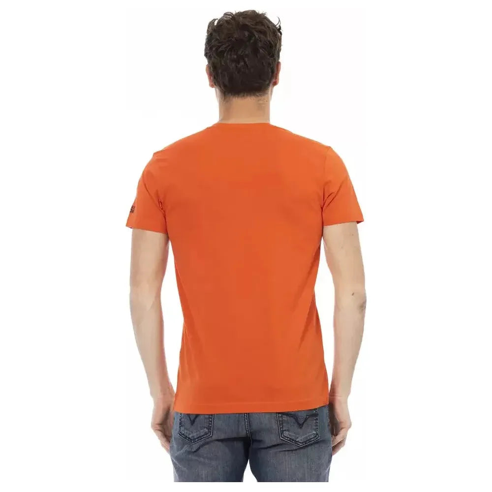 Trussardi Action Red Cotton Men T-Shirt Trussardi Action Chocolate