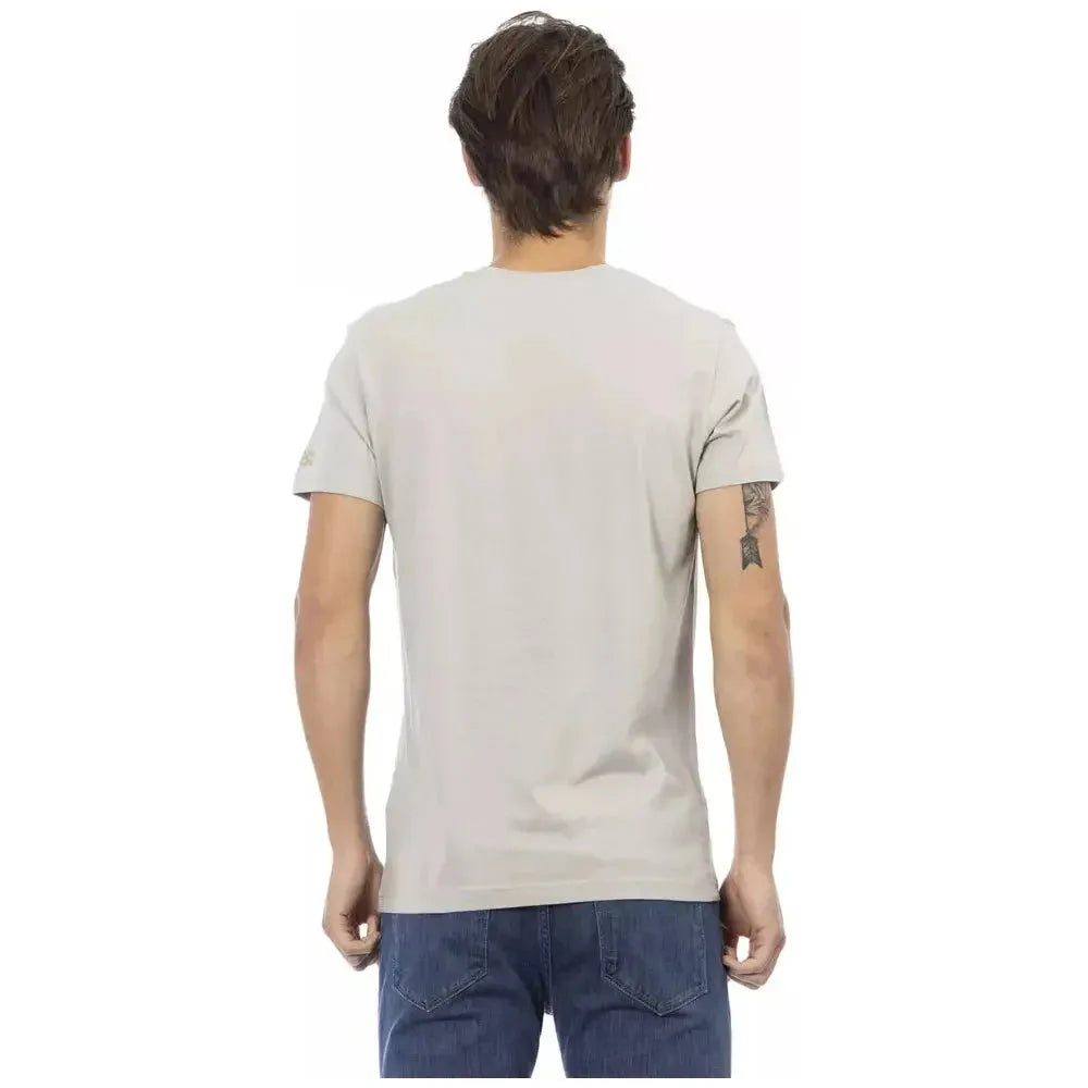 Trussardi Action Gray Cotton Men T-Shirt Trussardi Action Gray