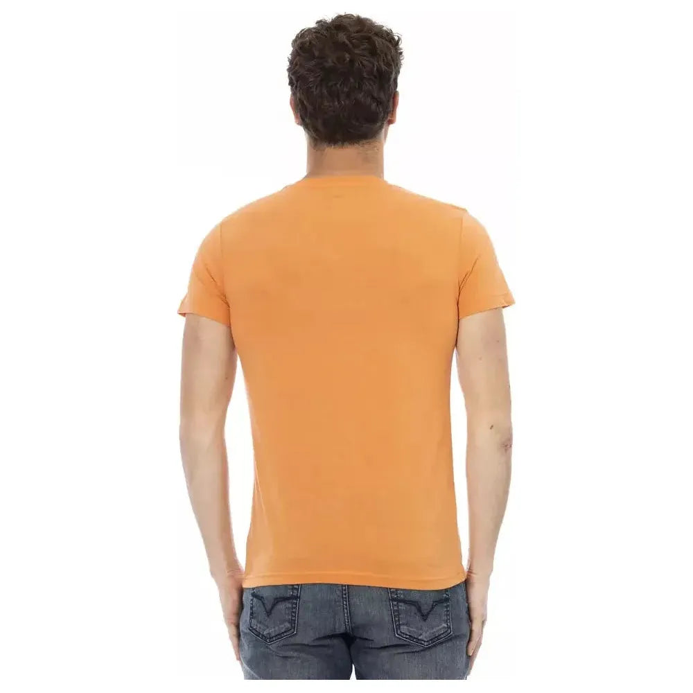 Trussardi Action Orange Cotton Men T-Shirt Trussardi Action Sandy Brown