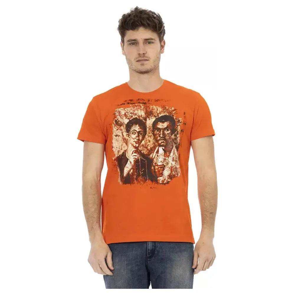 Trussardi Action Orange Cotton Men's T-Shirt Trussardi Action Chocolate